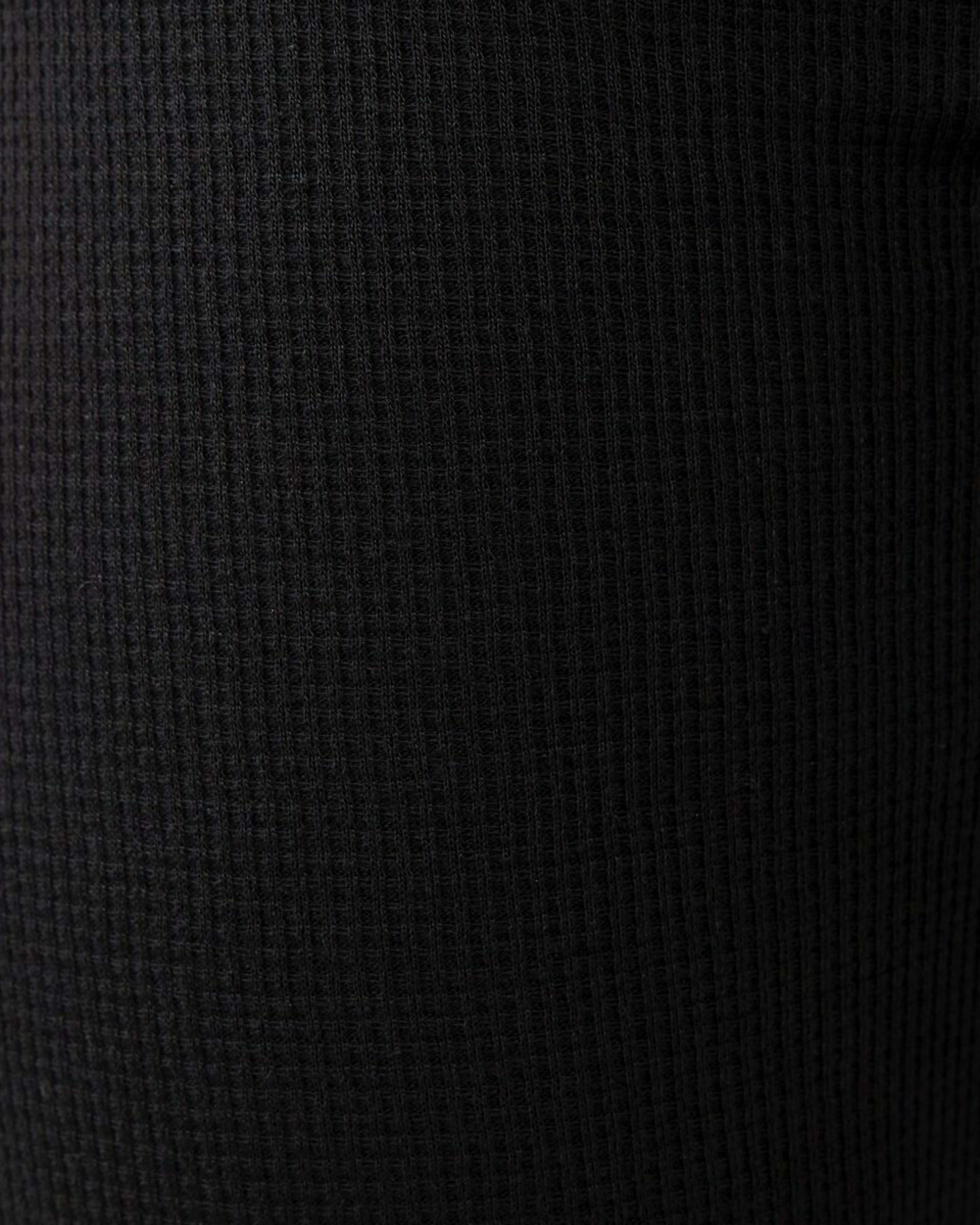 6 Long Mini Waffle Thermal Pants Black, 6 of 6