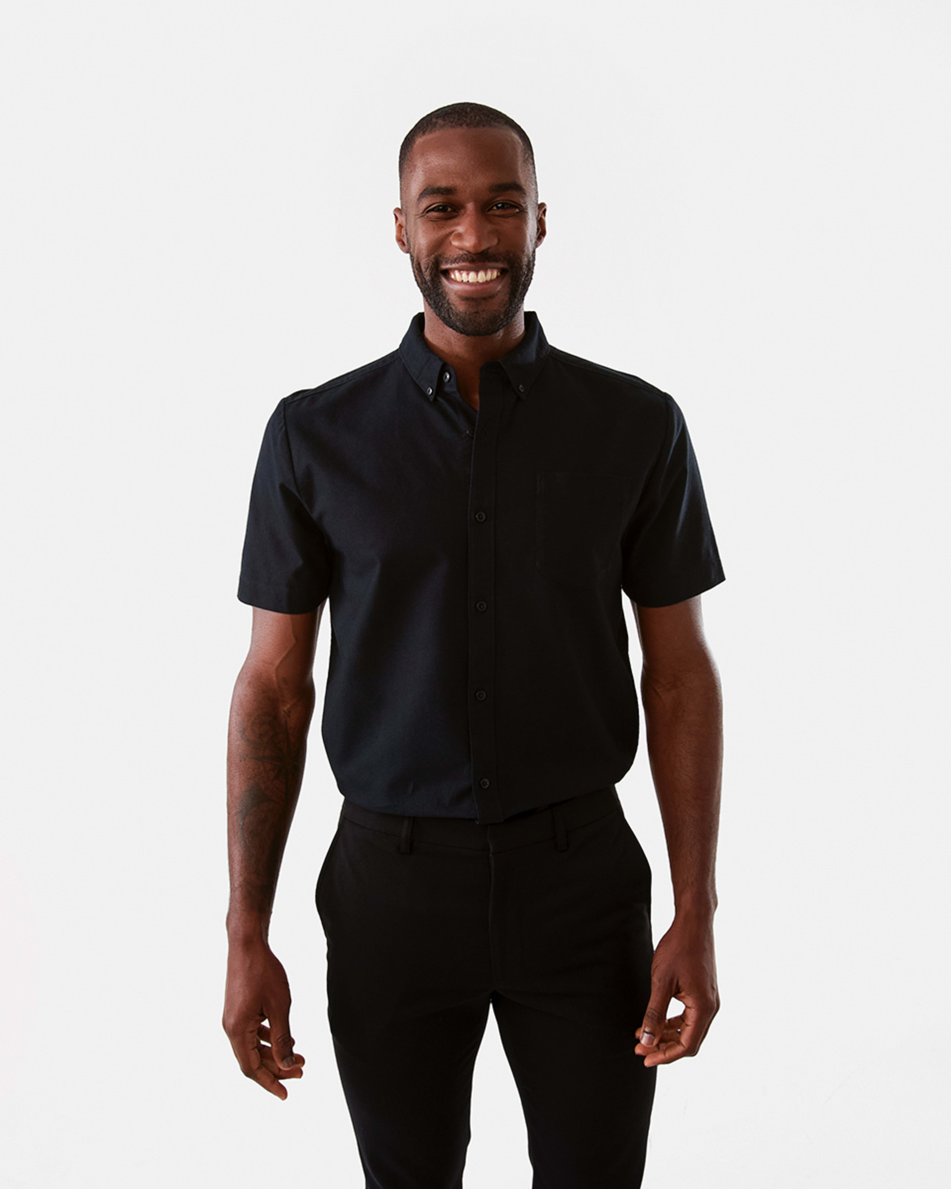 1 Short Sleeve Oxford Shirt Black, 1 of 7