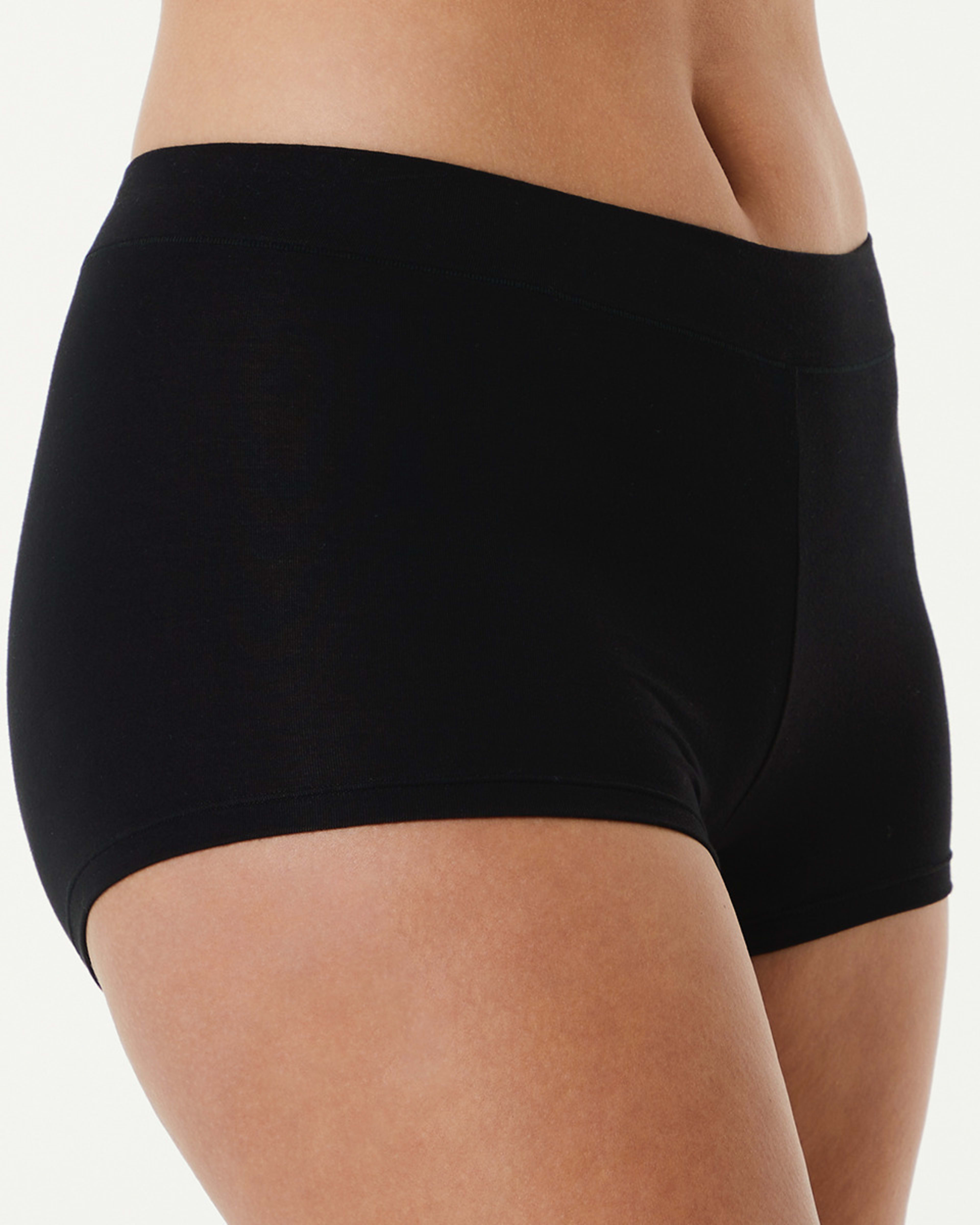 4 3 Pack Bamboo Blend Boyshort Briefs BLACK, 4 of 6