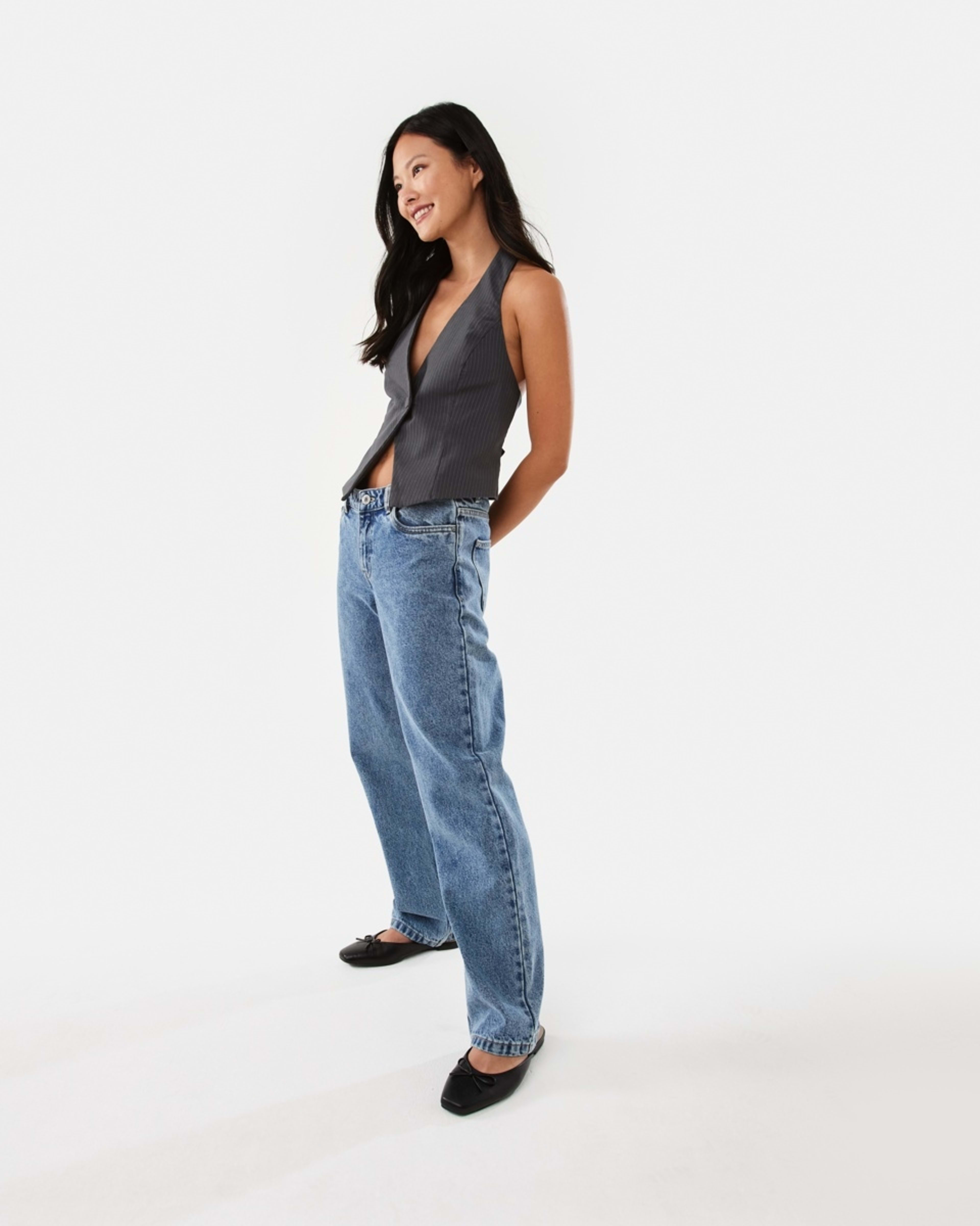 3 Sleeveless Halter Vest Grey Strpe, 3 of 9