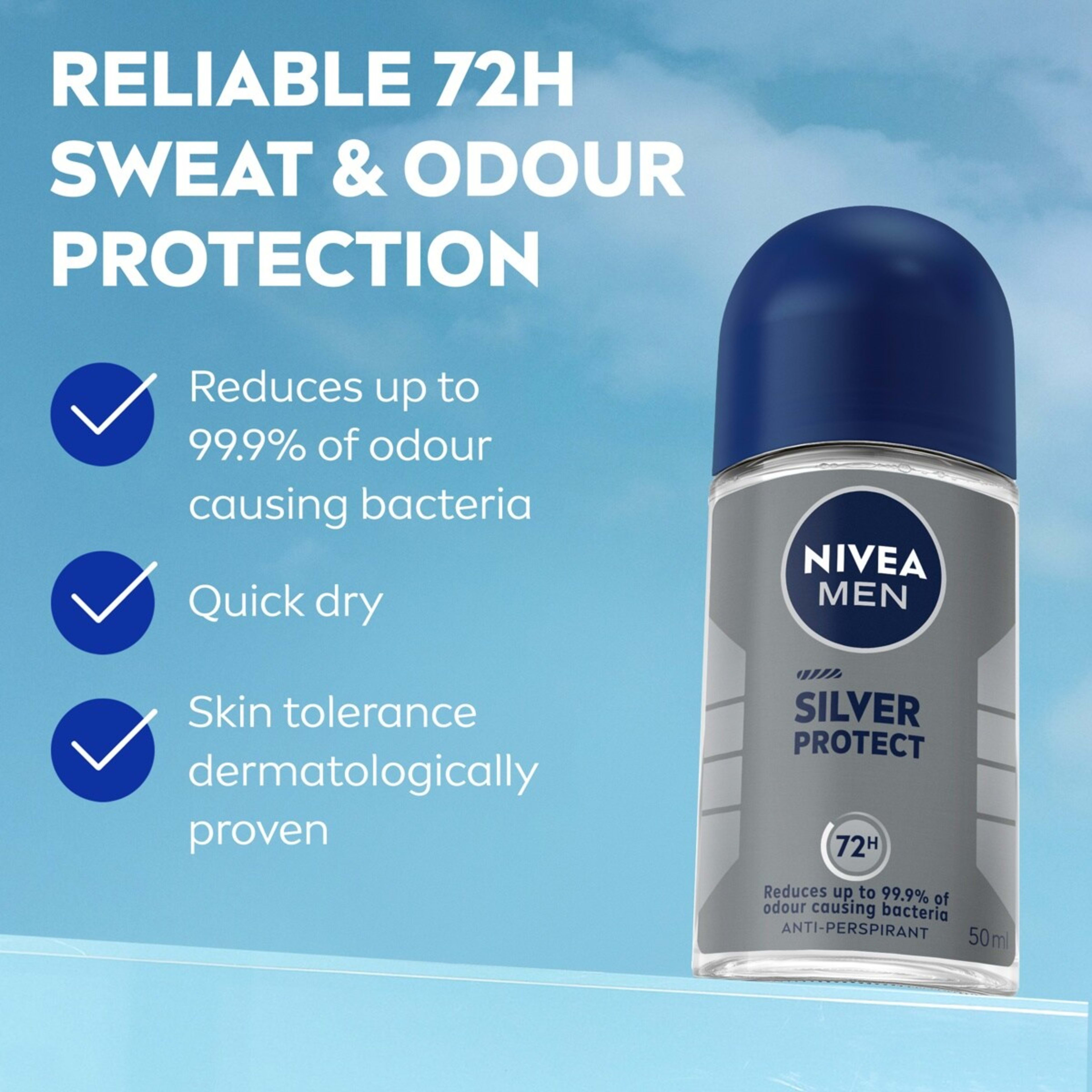 3 Nivea Men Silver Protect Anti-Perspirant Roll On, 3 of 8