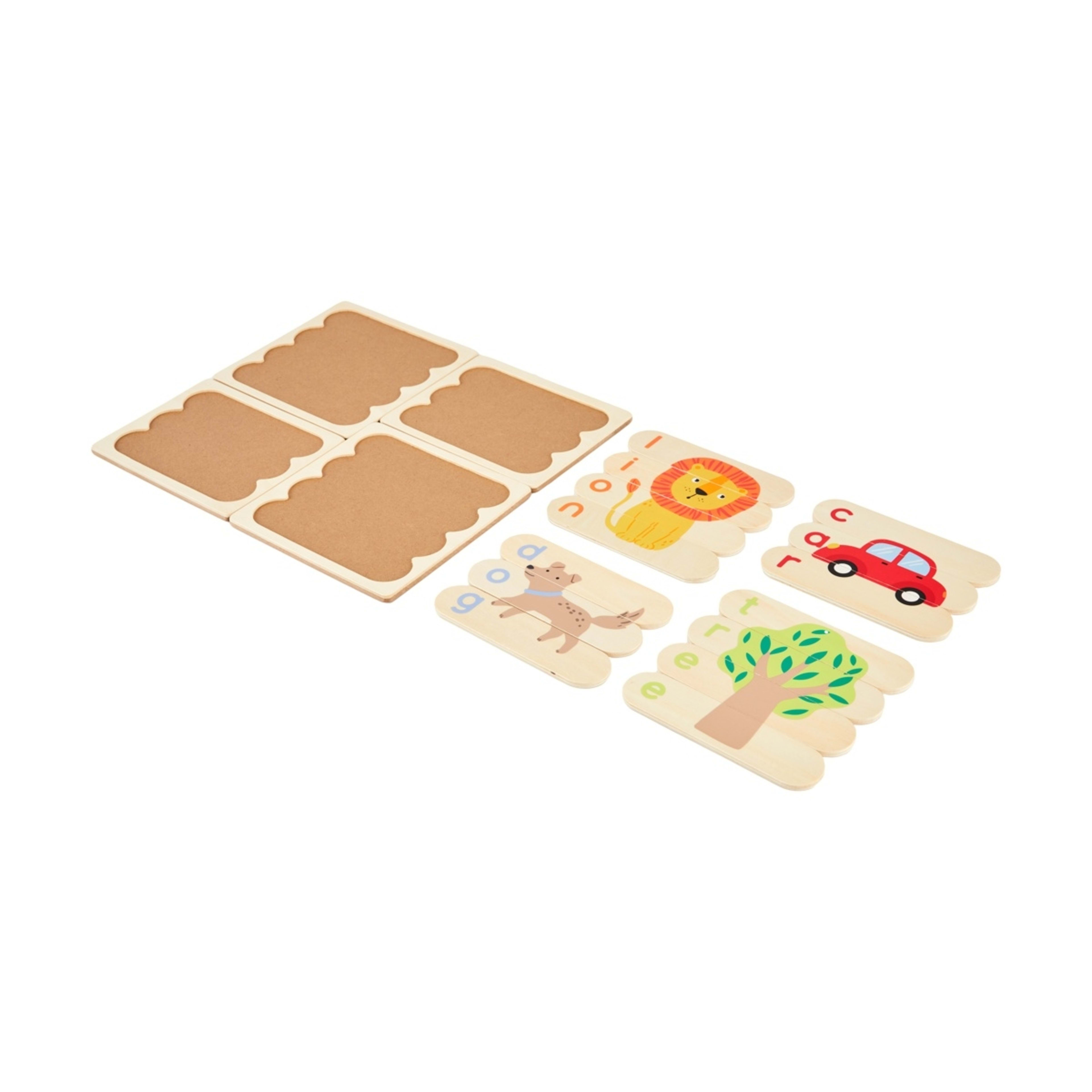 2 Wooden Play Simple Words Puzzle, 2 of 6