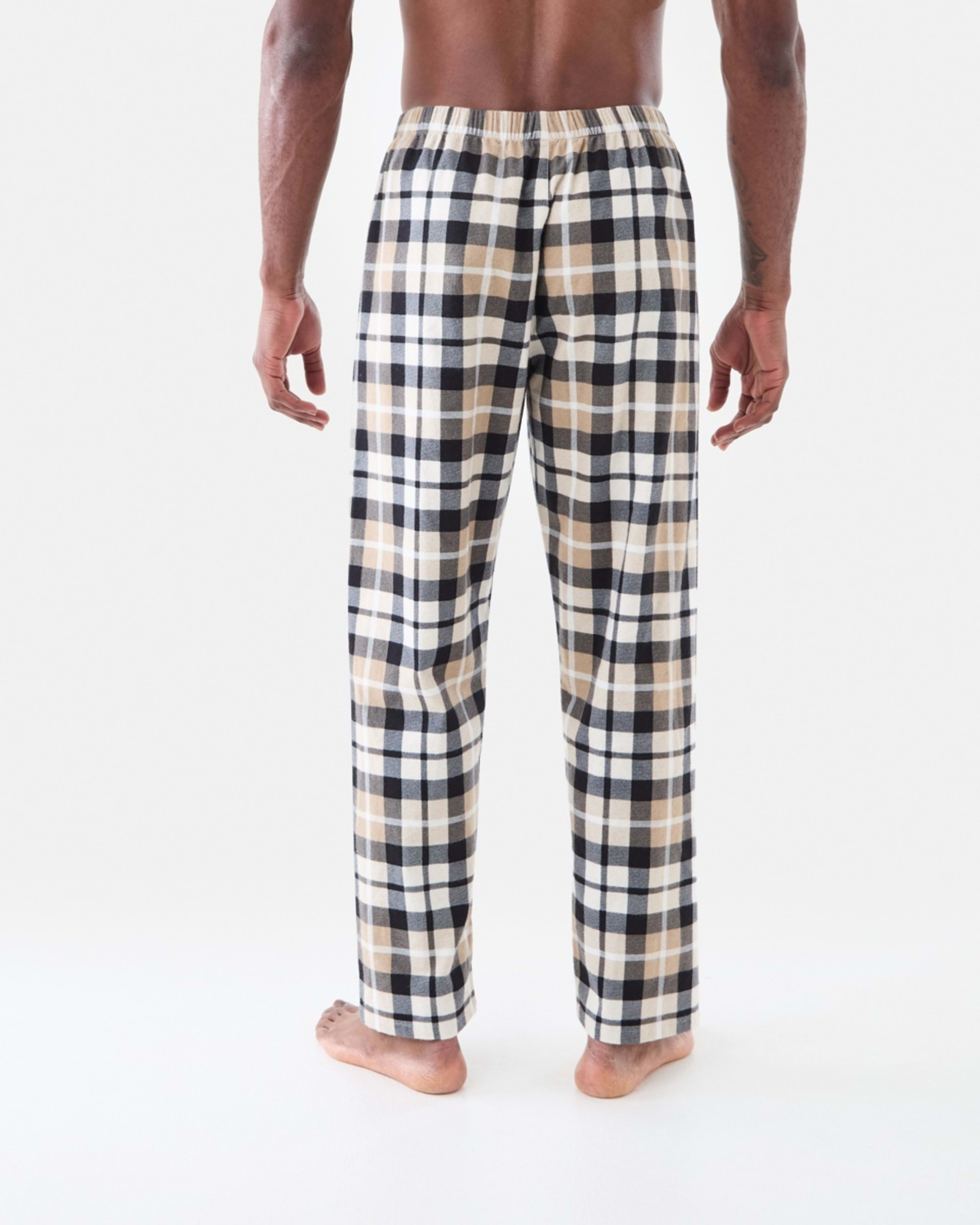 3 Print Flannel Pants Sand Check, 3 of 4