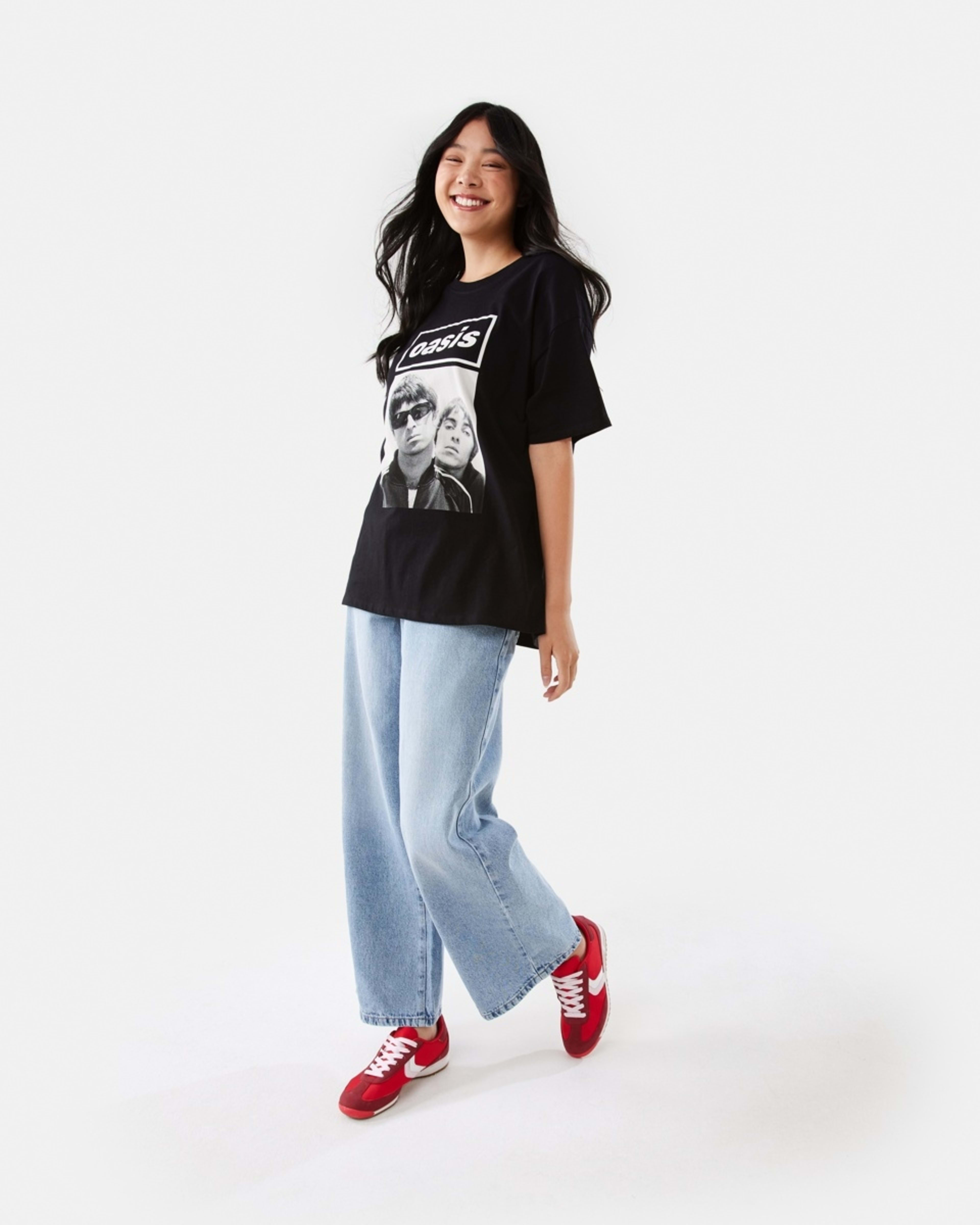 4 Wide Leg Jeans LIGHT WASH DENIM, 4 of 9