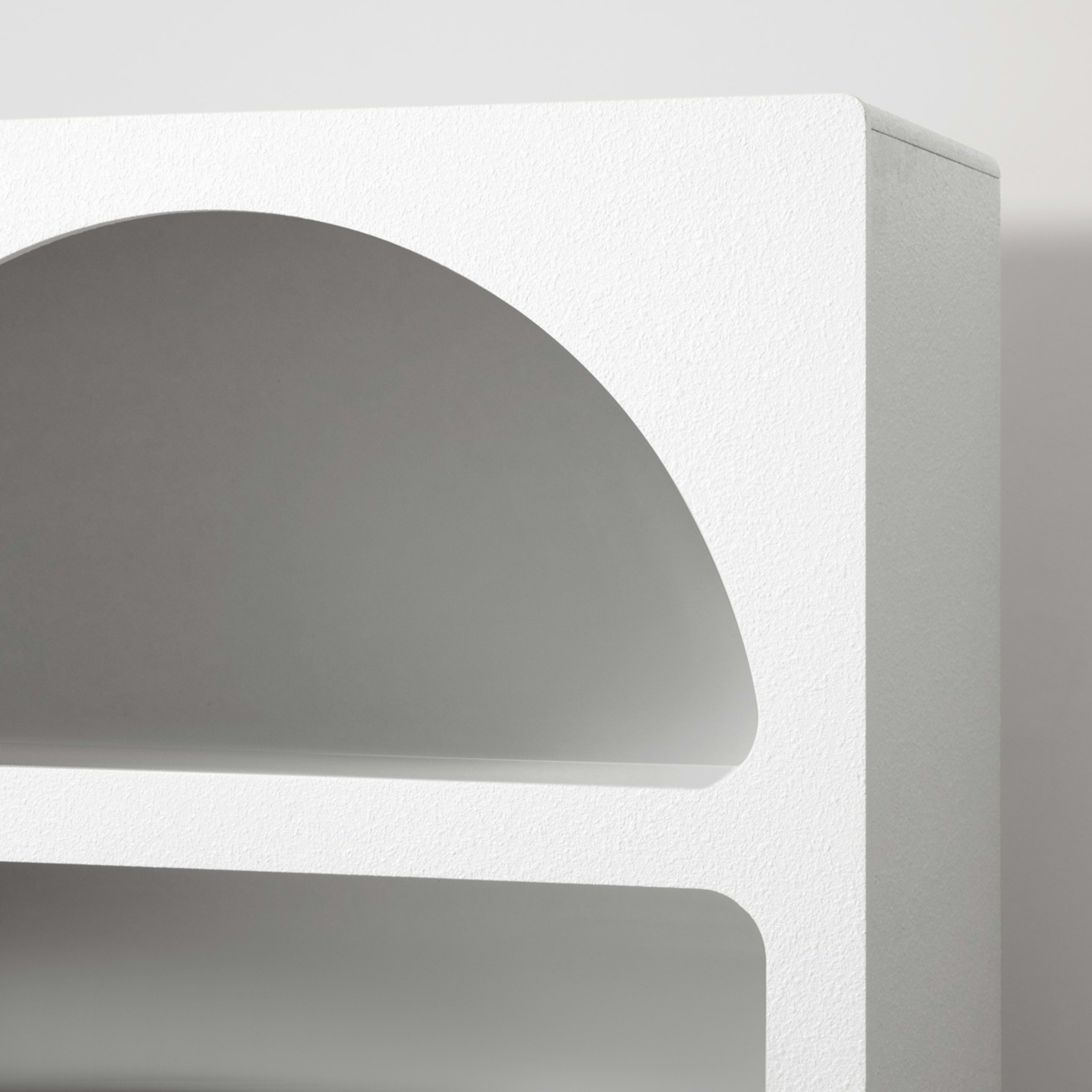 7 Textured Arched Bookcase - White, 7 of 10