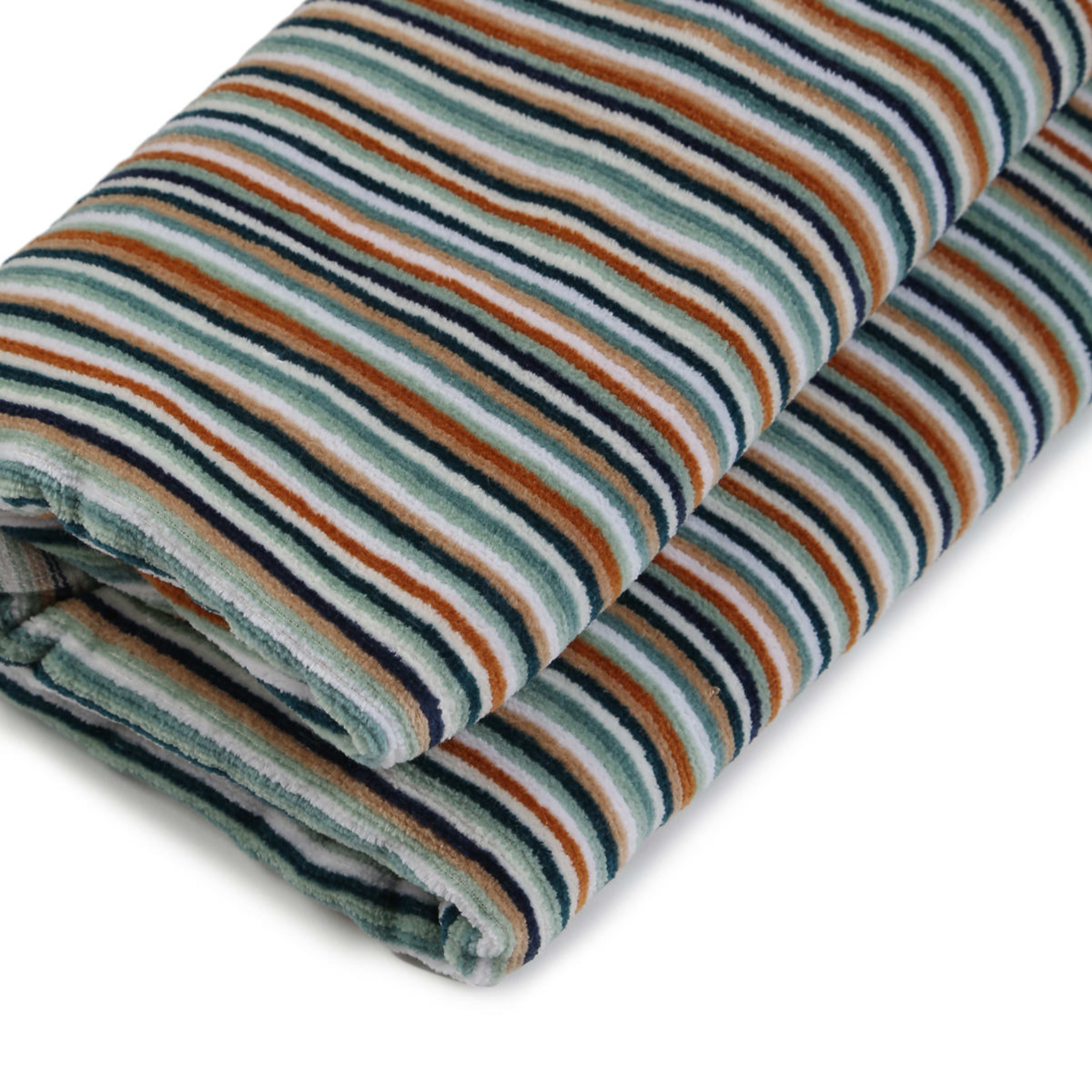 Mini Stripe Cotton Bath Towel Teal Kmart