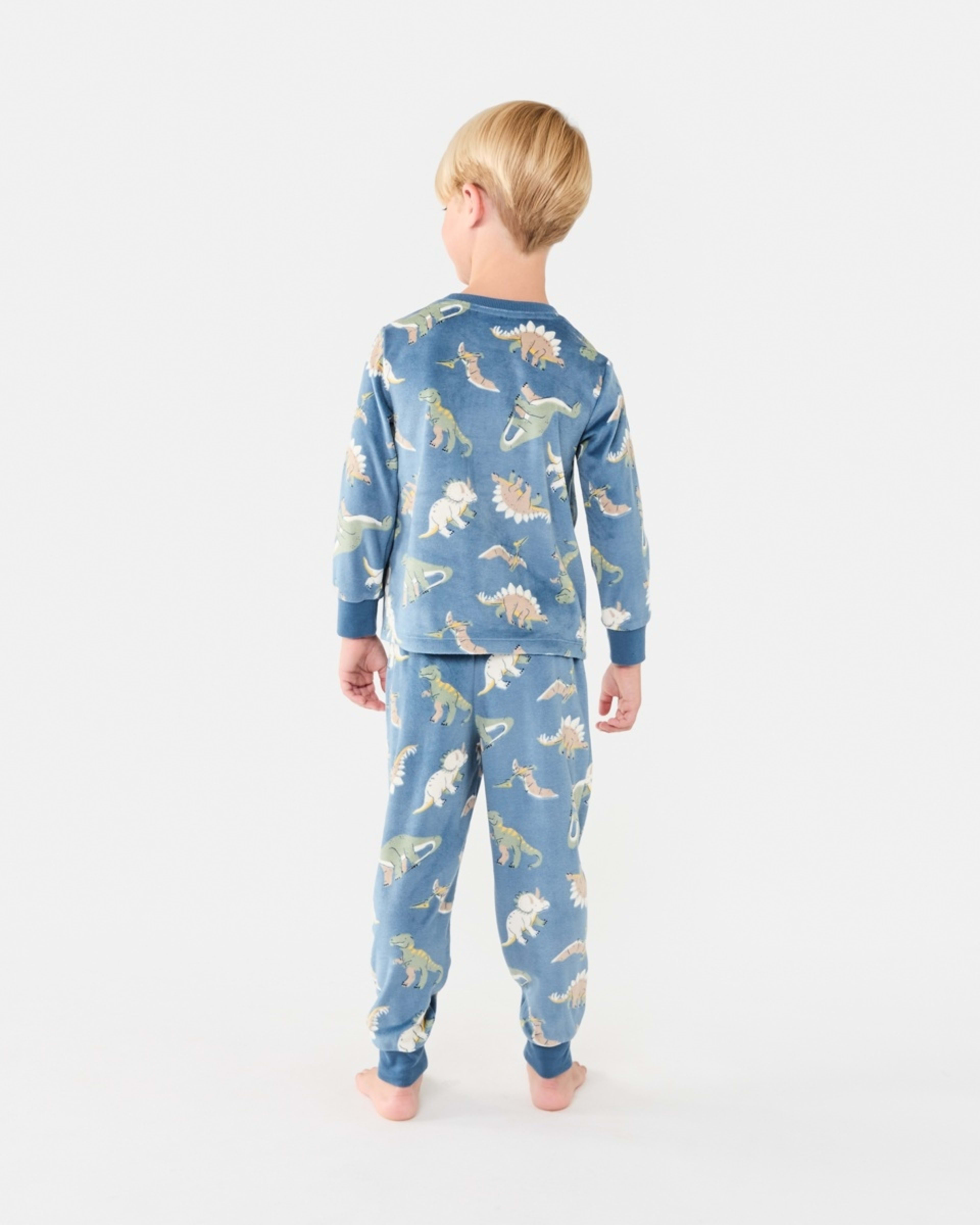 2 Super Soft Pyjama Set Blue Dinos, 2 of 10