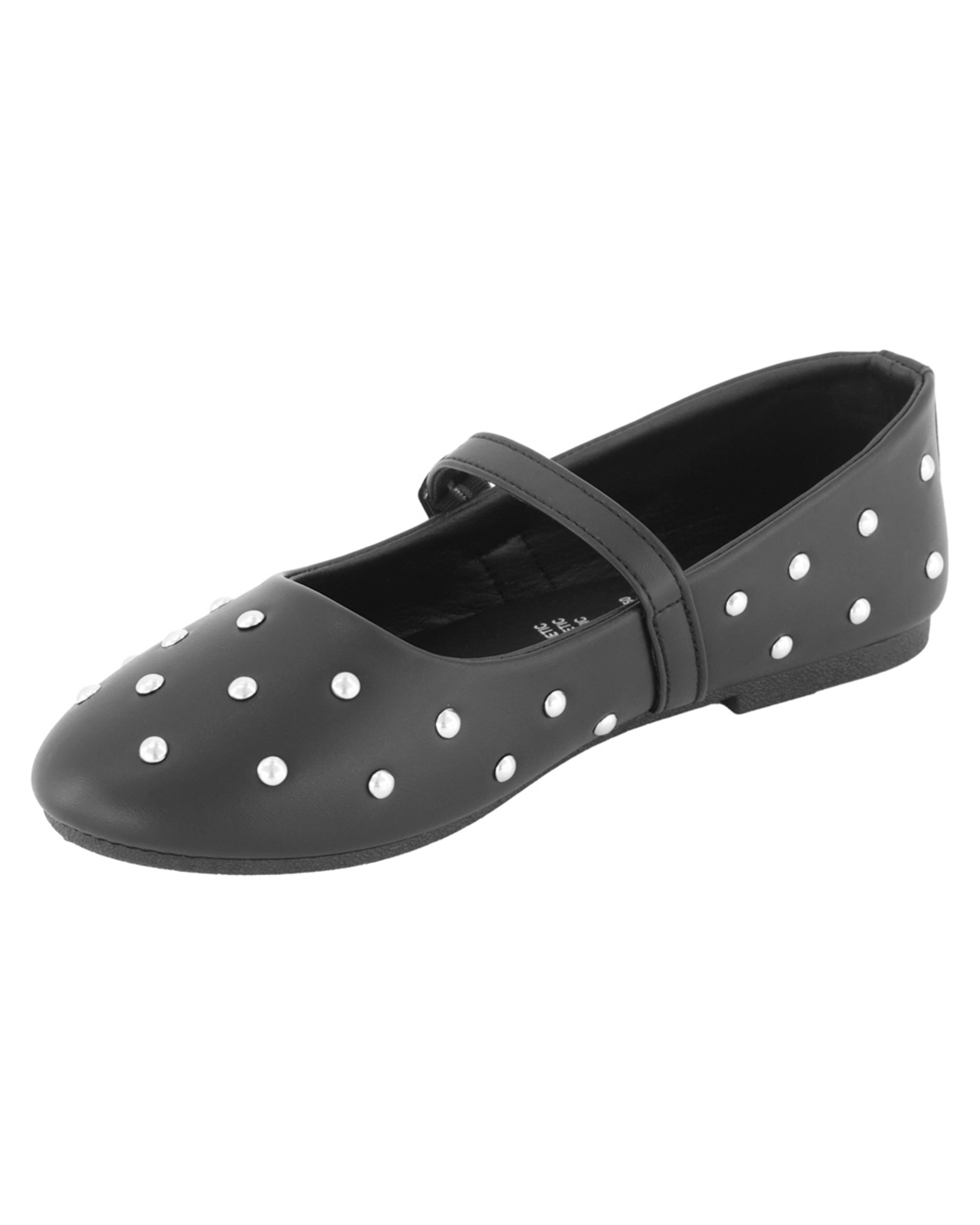 3 Senior Stud Flats Black, 3 of 5