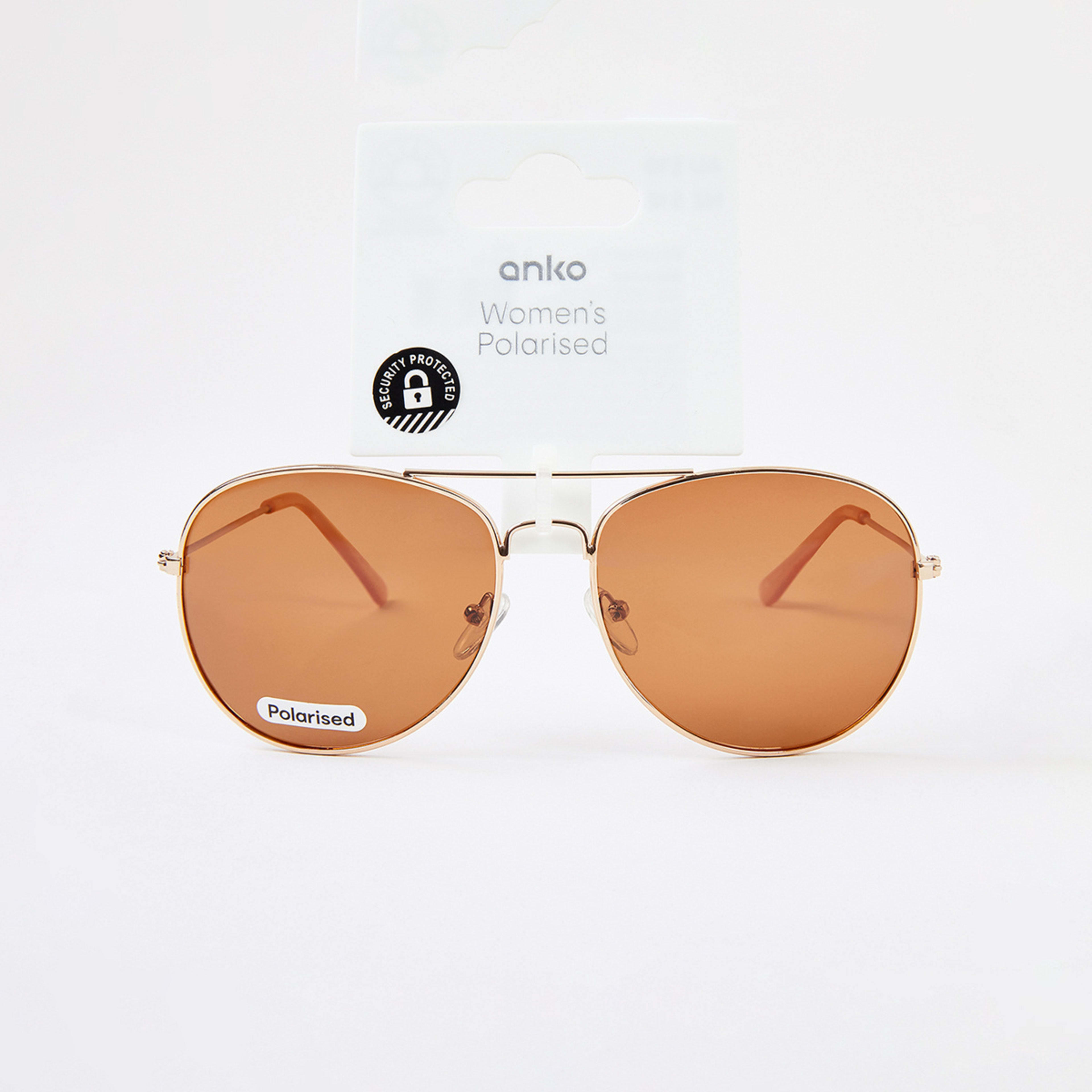 6 Wire Framed Polarised Sunglasses Rose Gld, 6 of 6