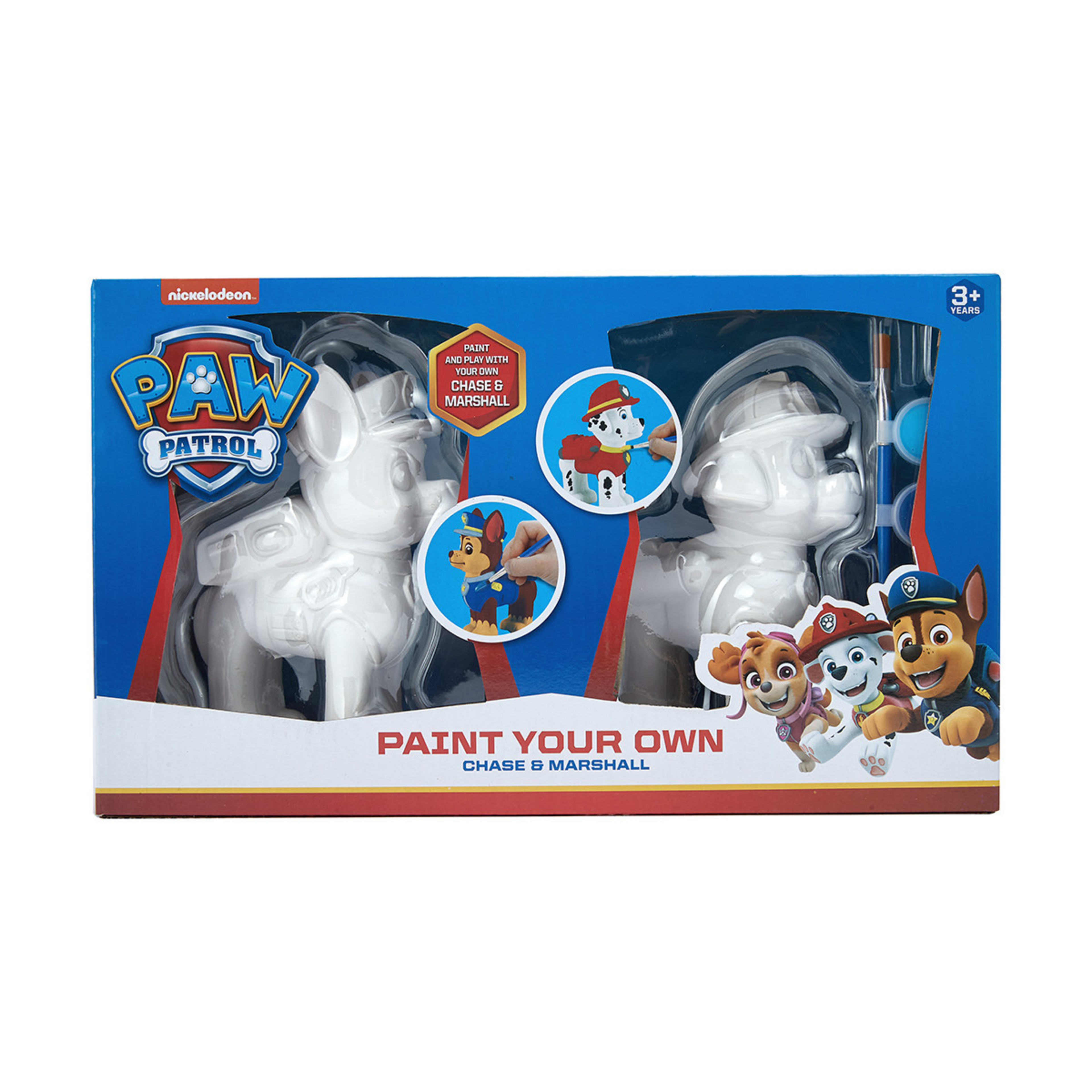 Nickelodeon PAW Patrol Paint Your Own Chase and Marshall Set Kmart
