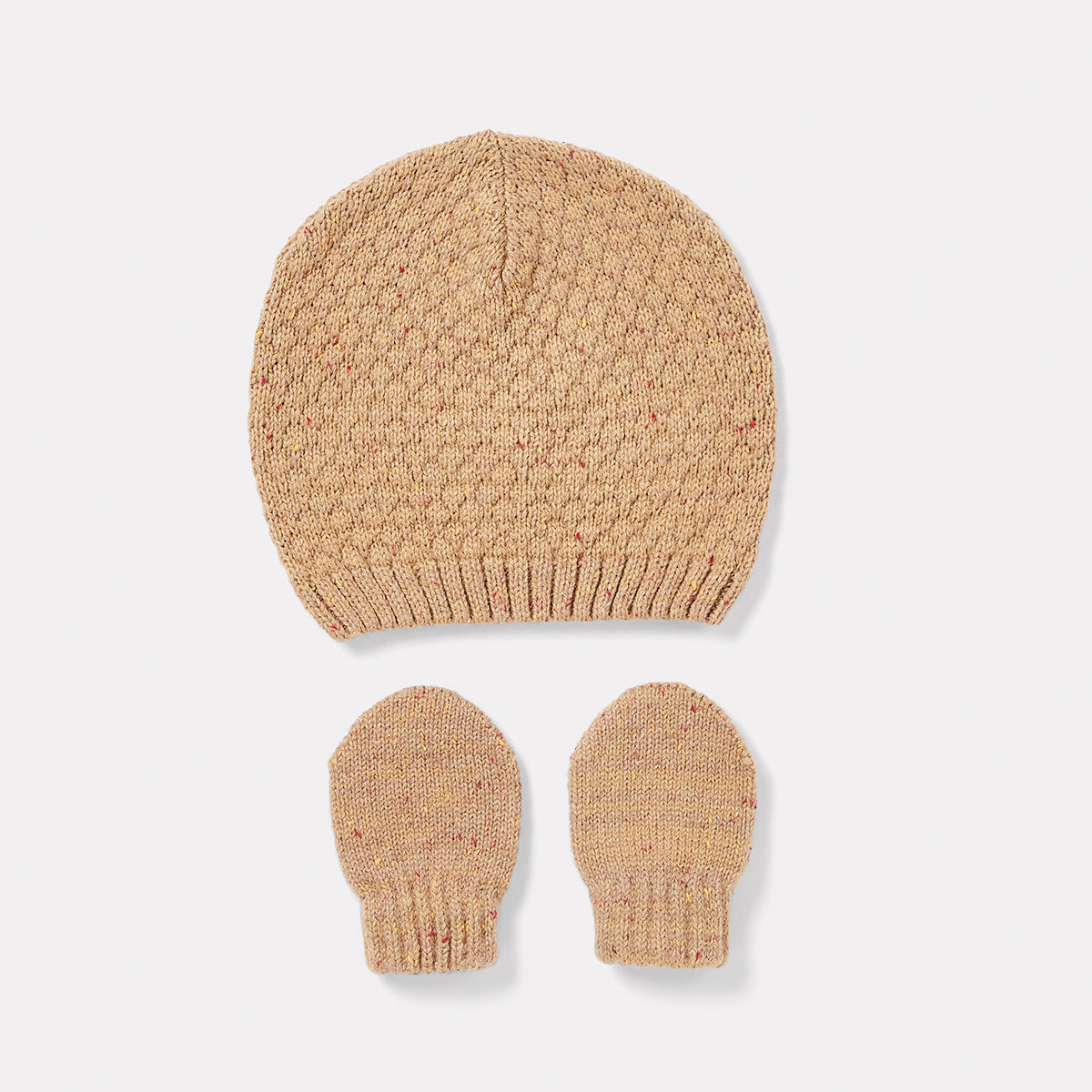 Moss Stitch Beanie and Mittens - Kmart