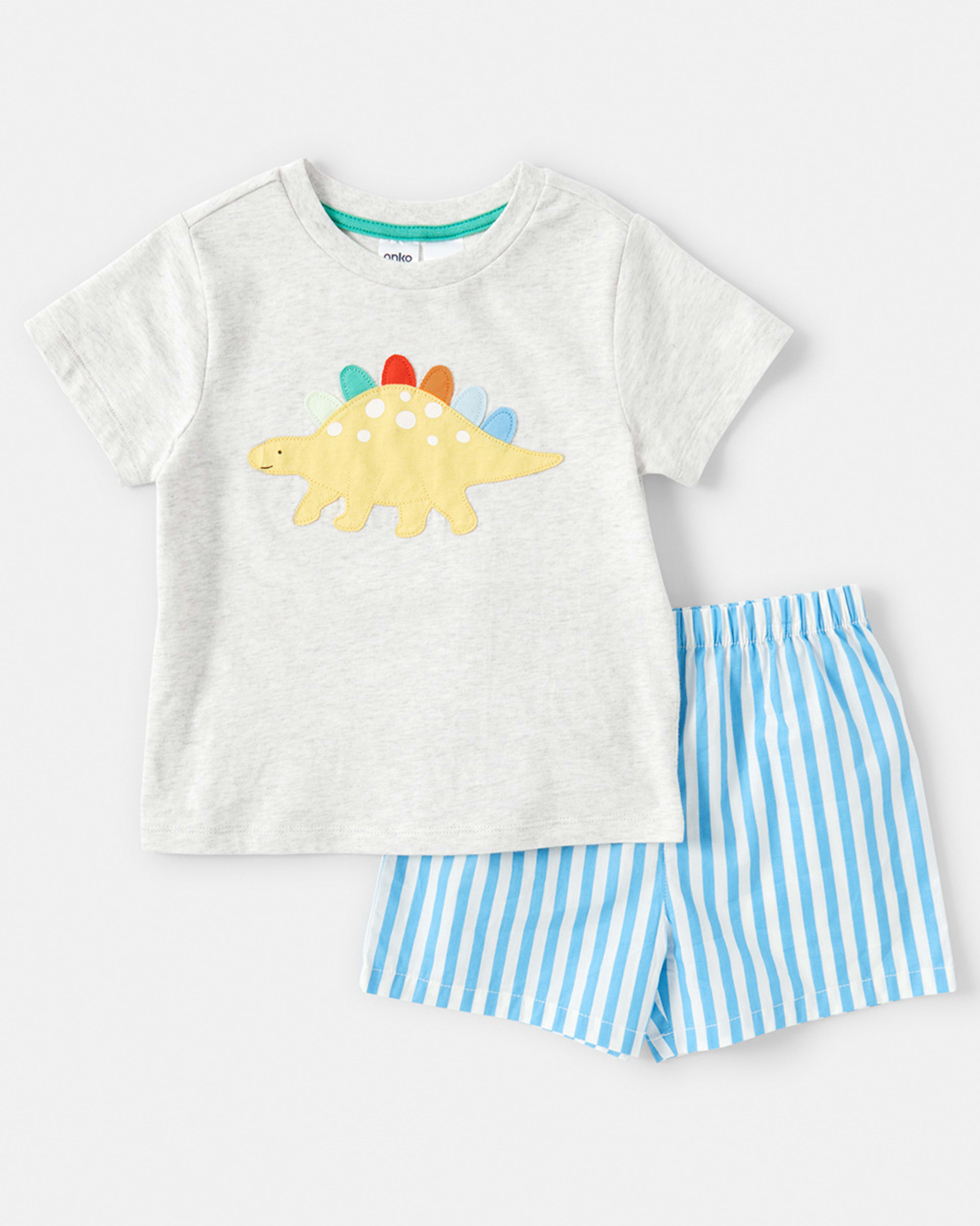 7 Knit Woven Pyjama Set Dinowhtmrl, 7 of 10