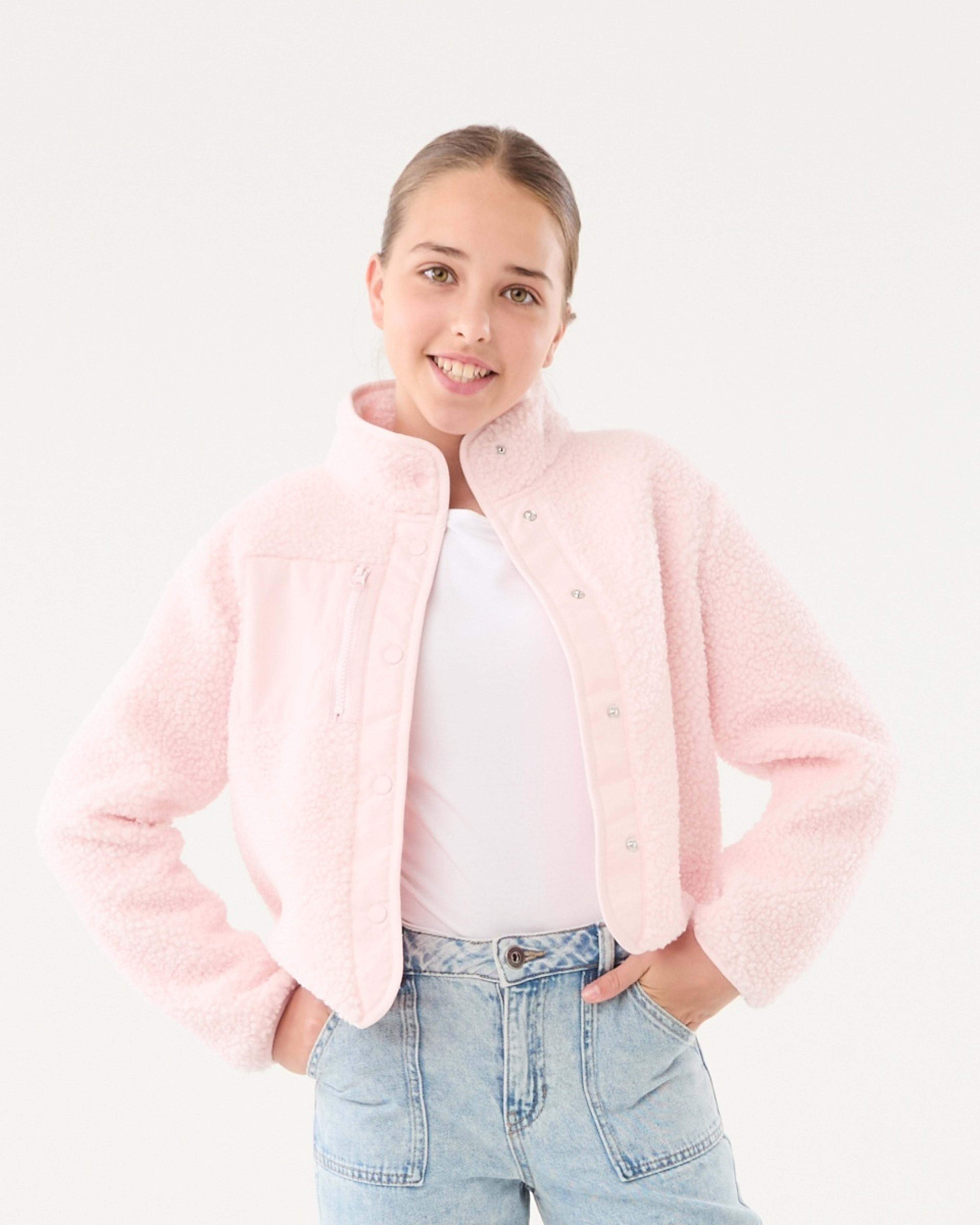 1 Teddy Fleece Jacket Fare Pink