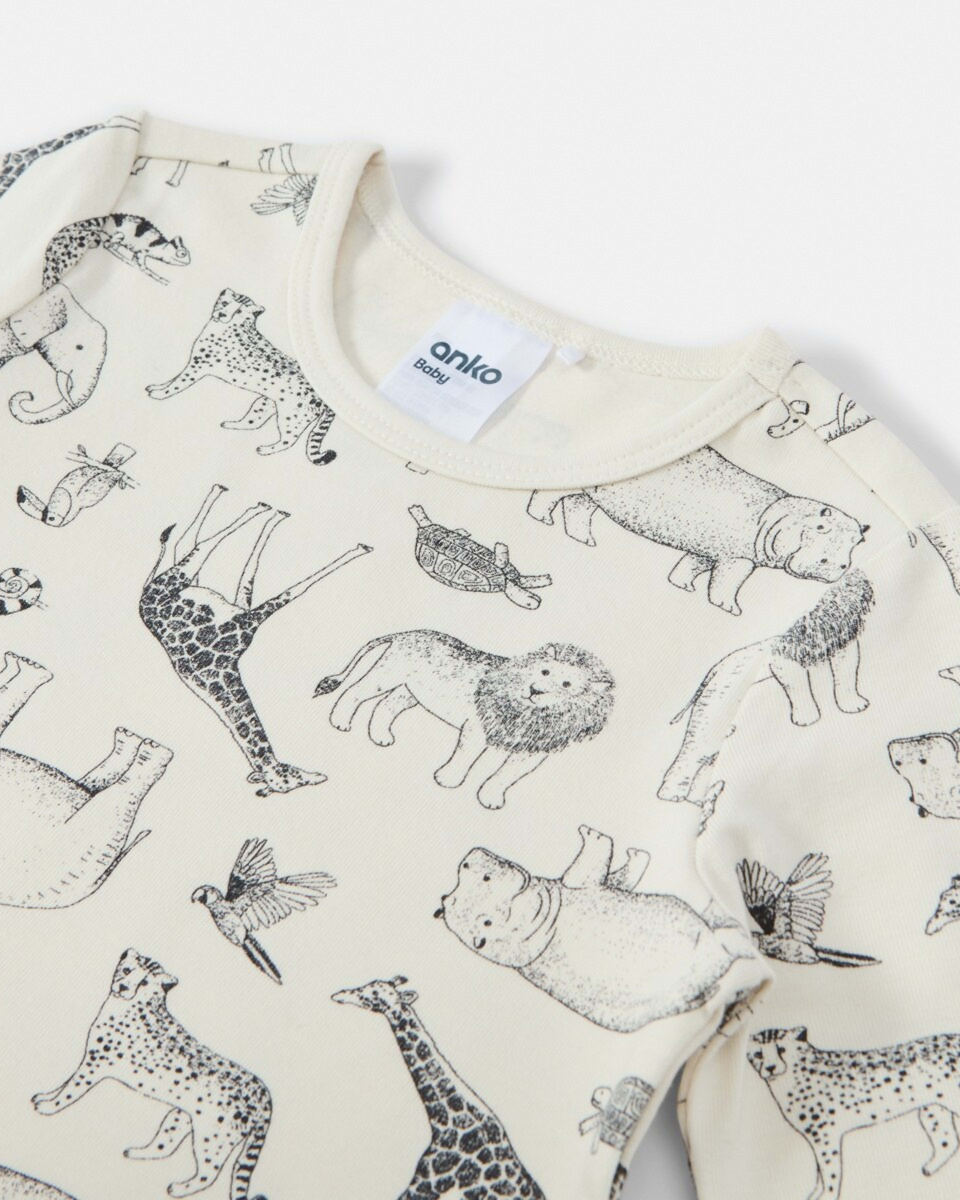 6 3 Pack Bodysuits Bge Safari, 6 of 8