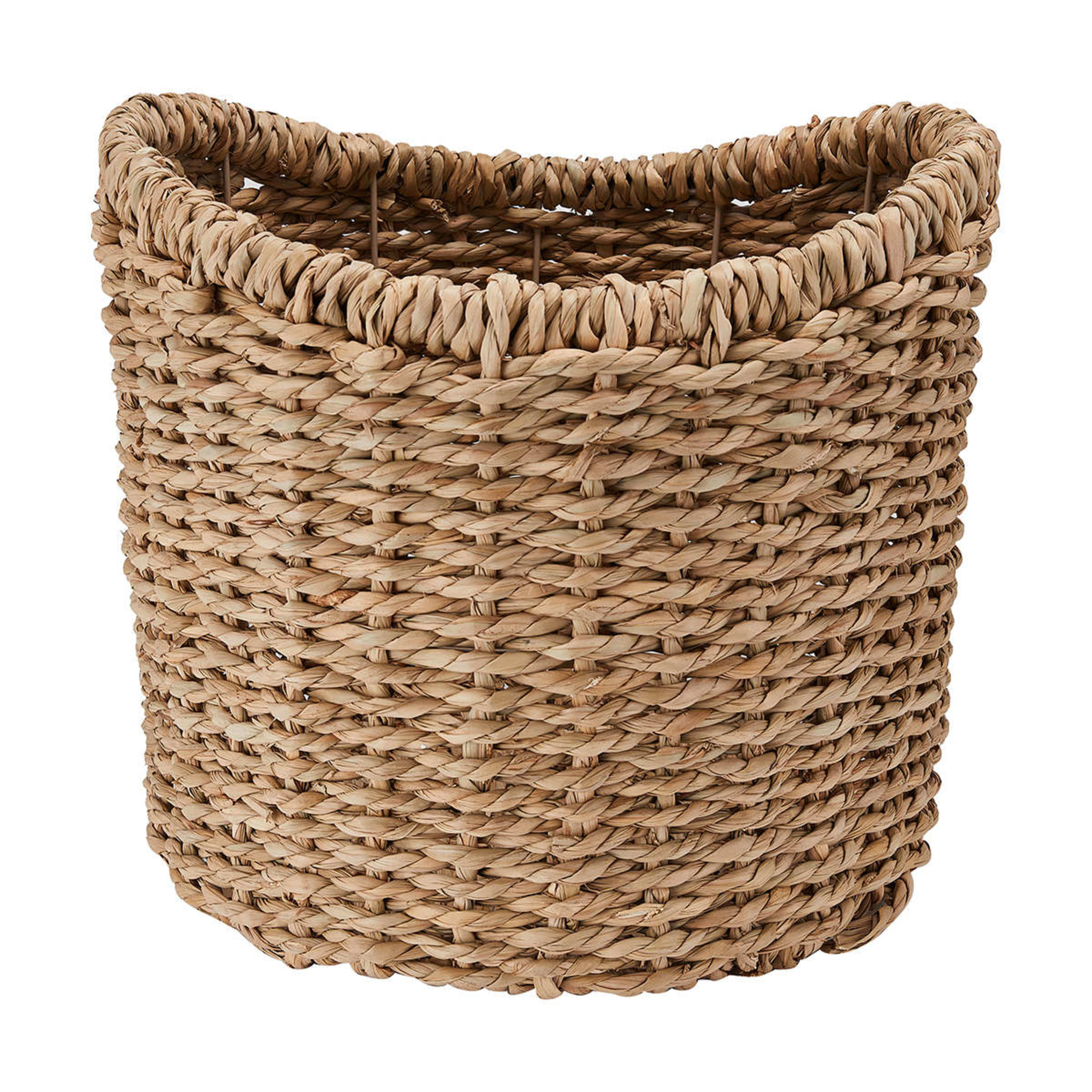 Round Chunky Weave Scoop Top Basket Kmart