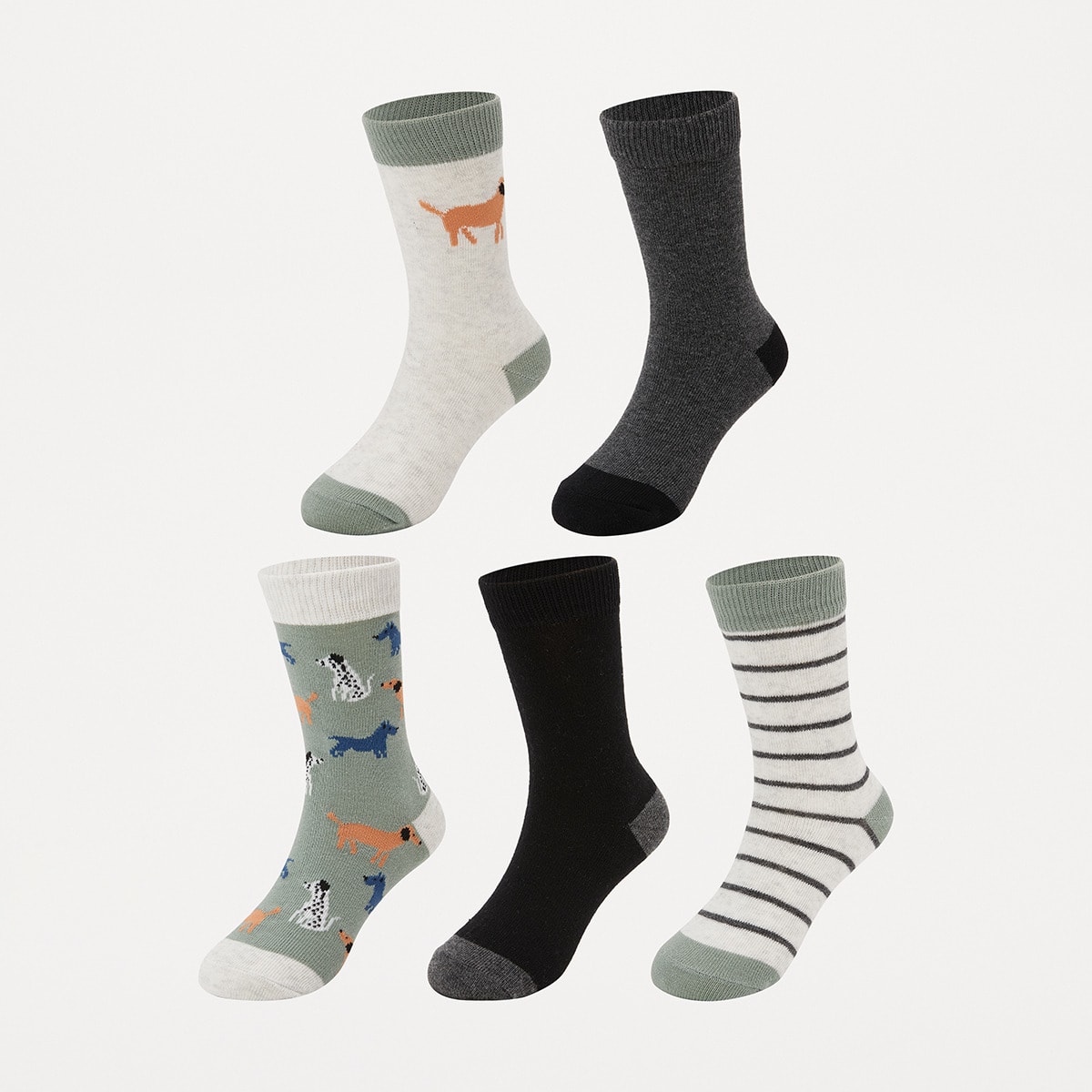 5 Pack Crew Socks Kmart