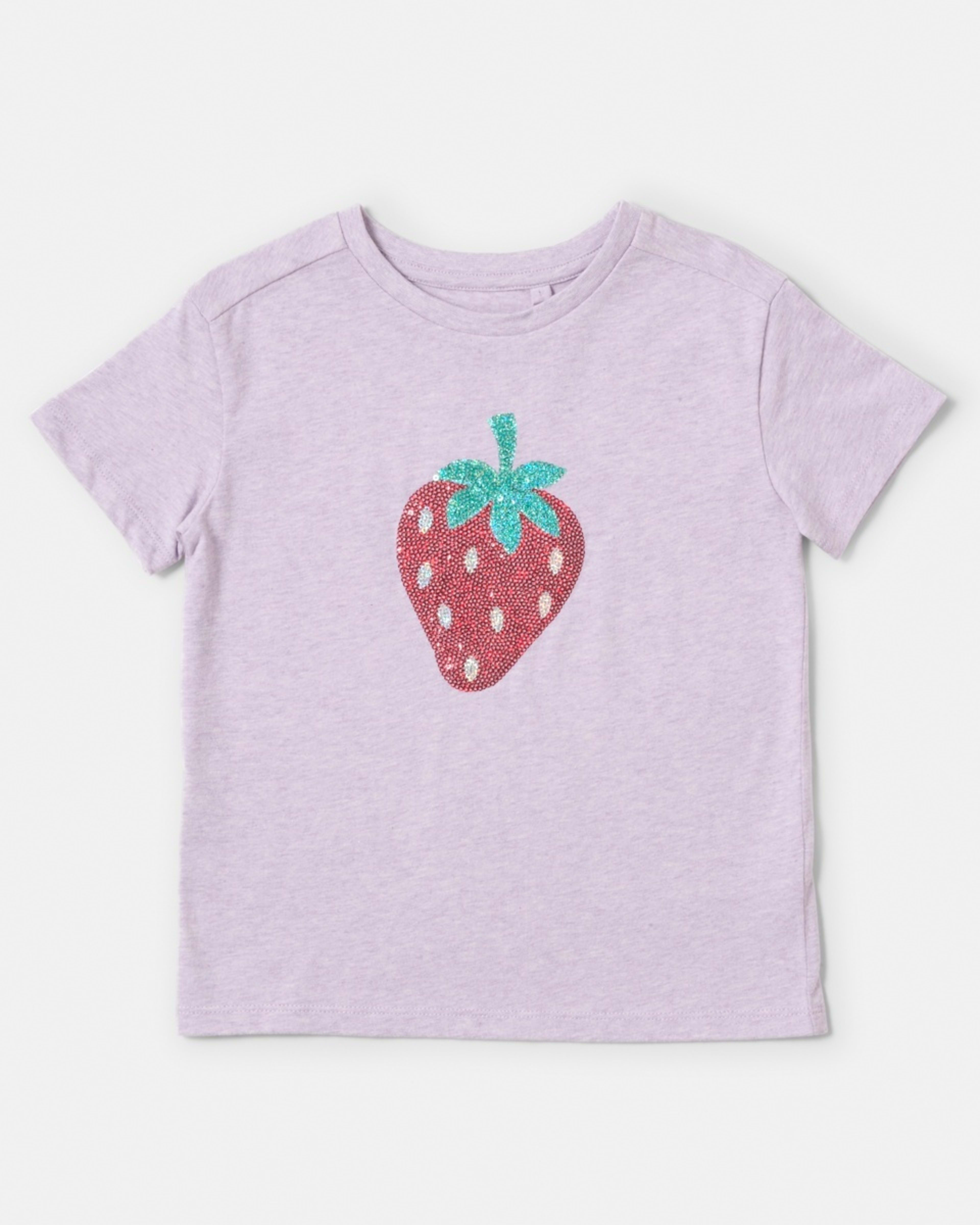 7 Short Sleeve Sequin T-shirt Strawberry, 7 of 8