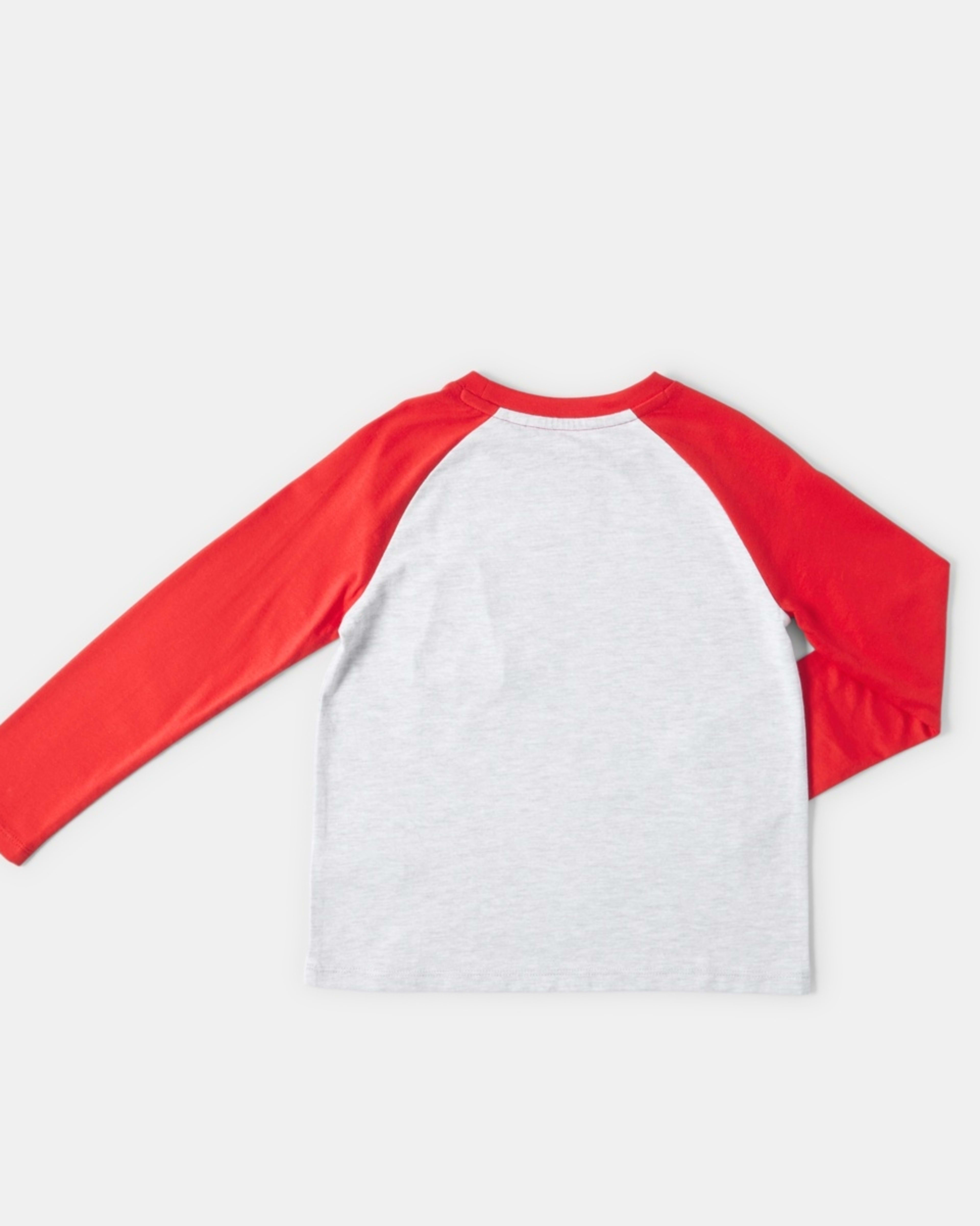 9 Printed Raglan Long Sleeve T-shirt Marl Ateam, 9 of 9