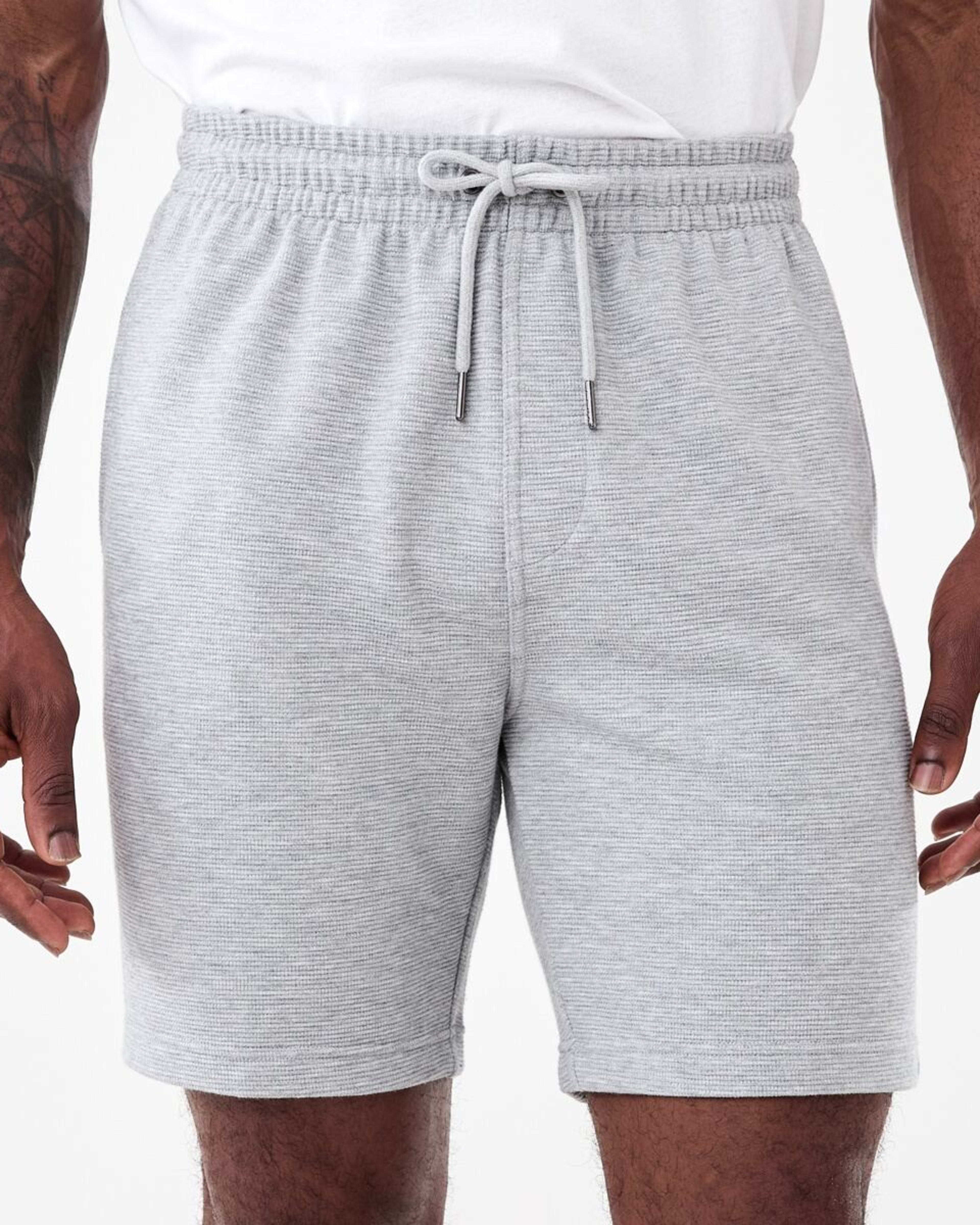 1 Textured Knit Shorts Marle Grey
