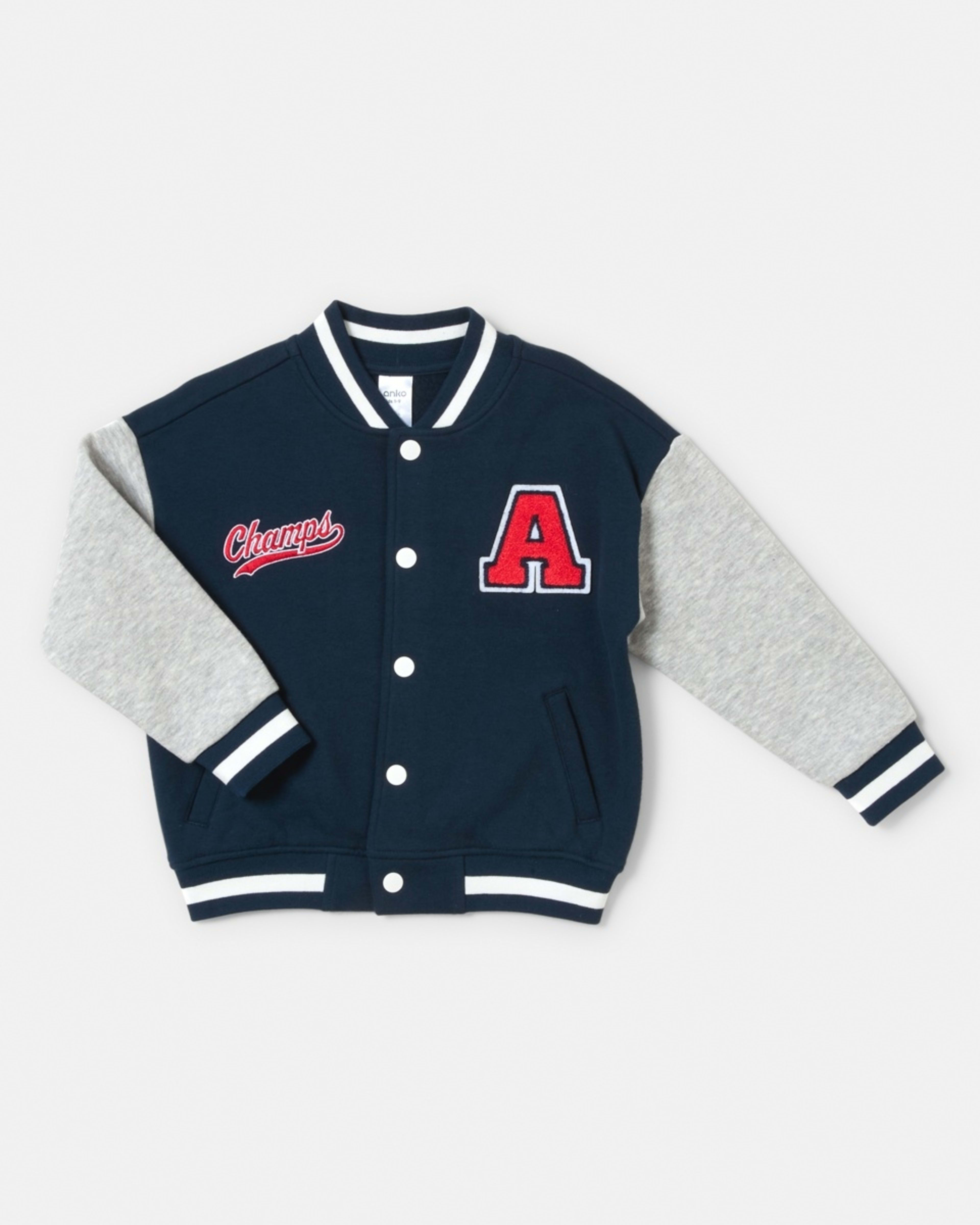 8 Fleece Bomber Jacket A Champs Navy, 8 of 9