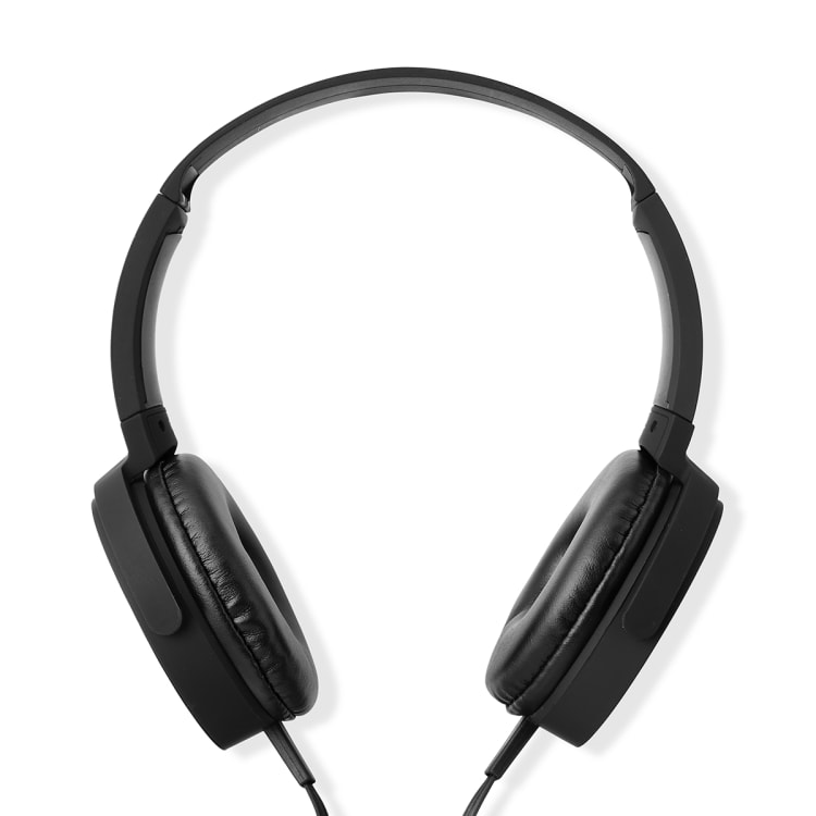OnEar Wired Headphones Black Kmart