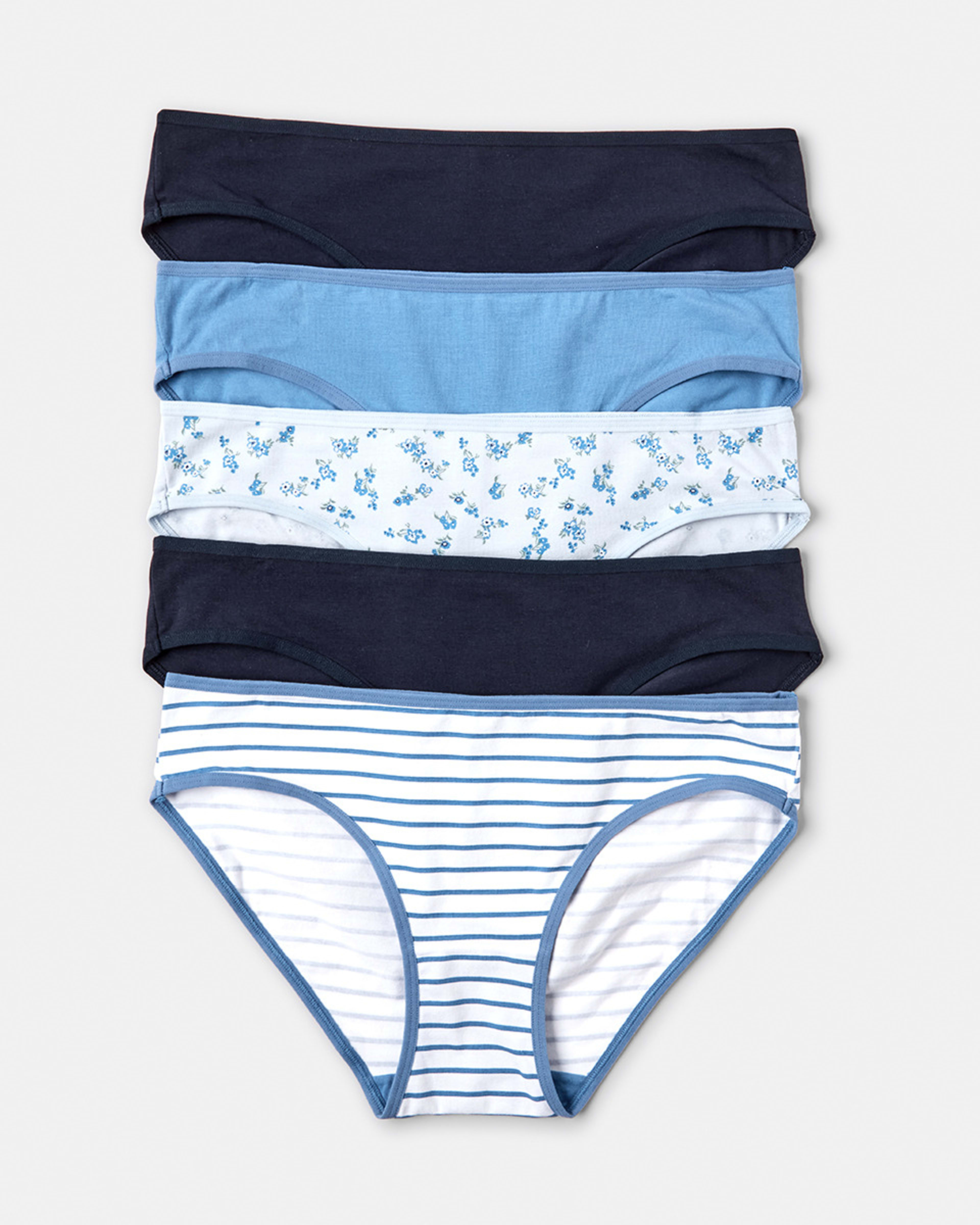 1 5 Pack Cotton Stretch Bikini Briefs HALO DTSY MULTI