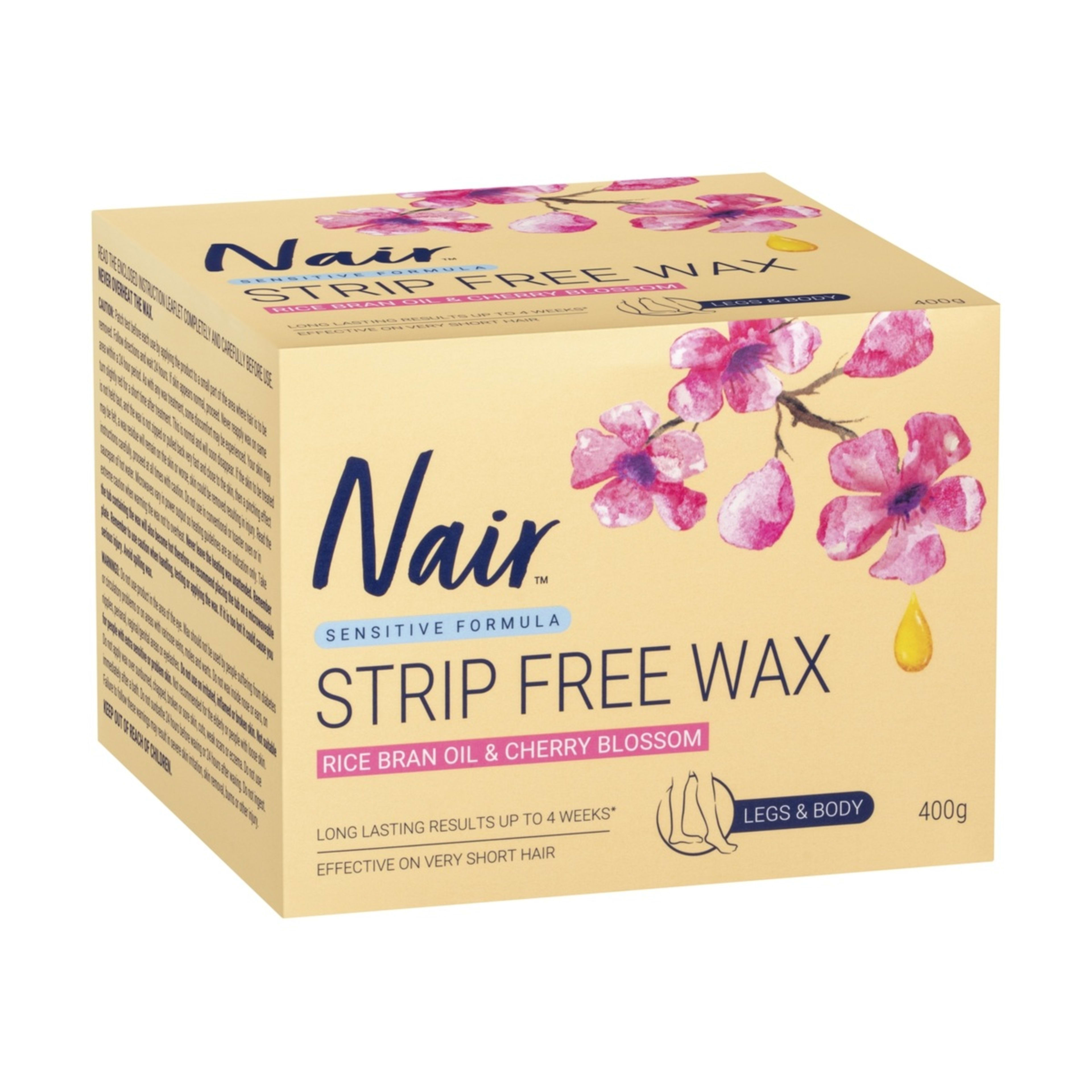 Nair Strip Free Wax Rice Bran Oil and Cherry Blossom Kmart