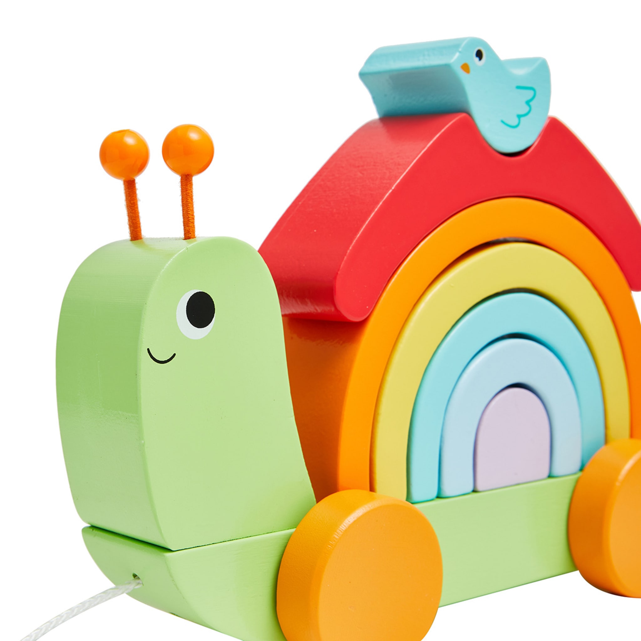 Wooden Pull Along Stacking Snail Kmart
