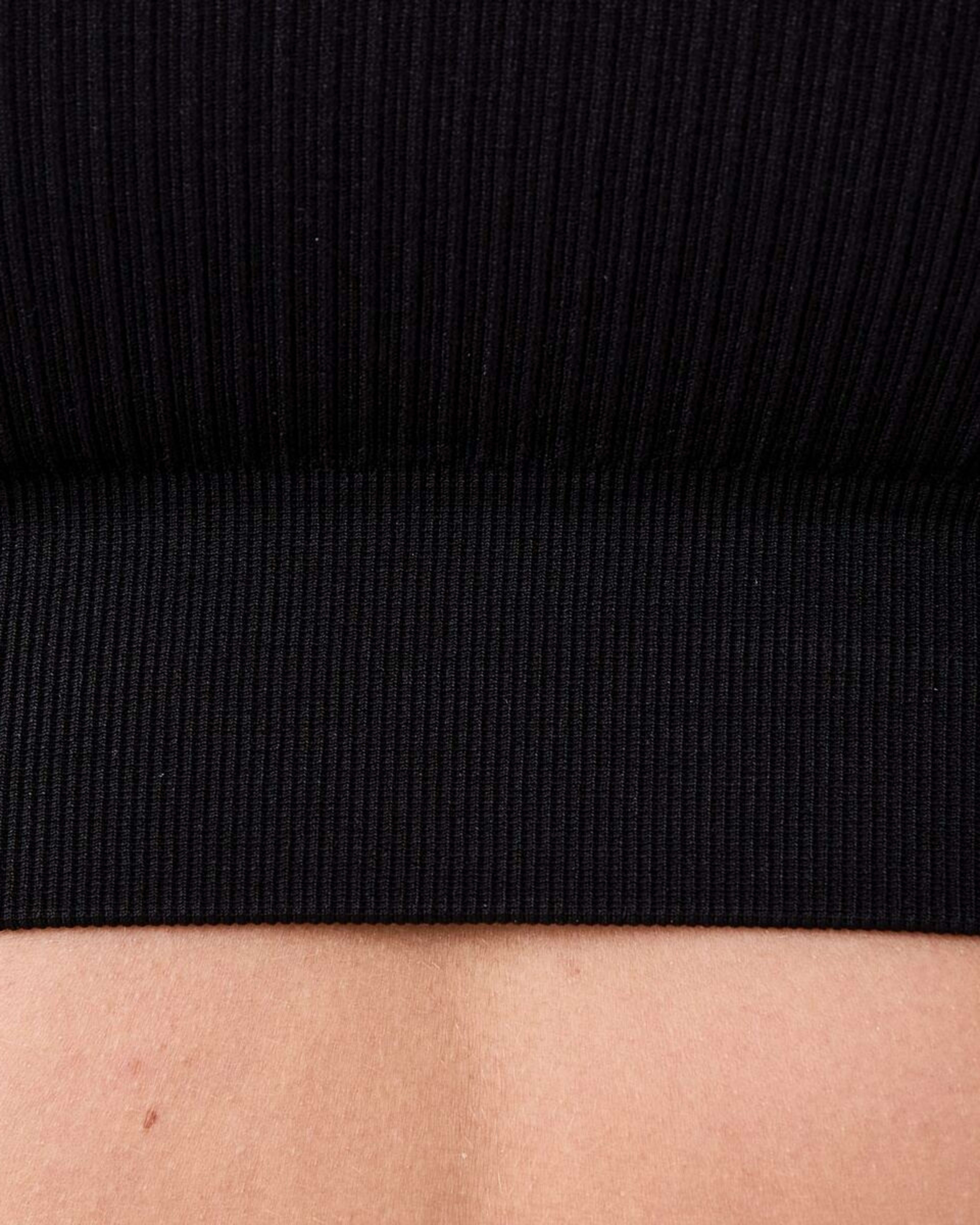 6 Sports Medium Support Seamfree Crop Top BLACK, 6 of 6