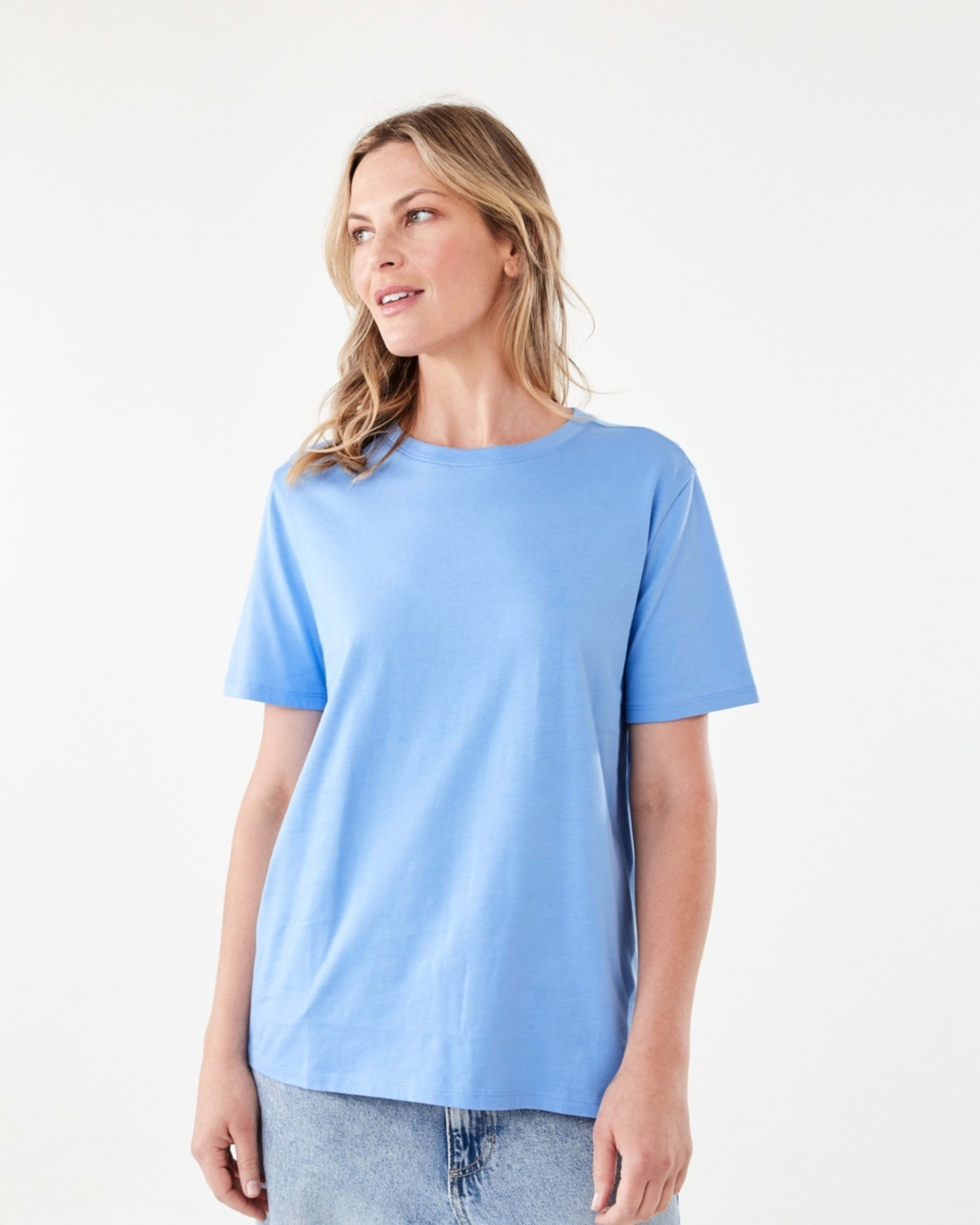 1 Short Sleeve Australian Cotton T-shirt CORNFLOWER, 1 of 5