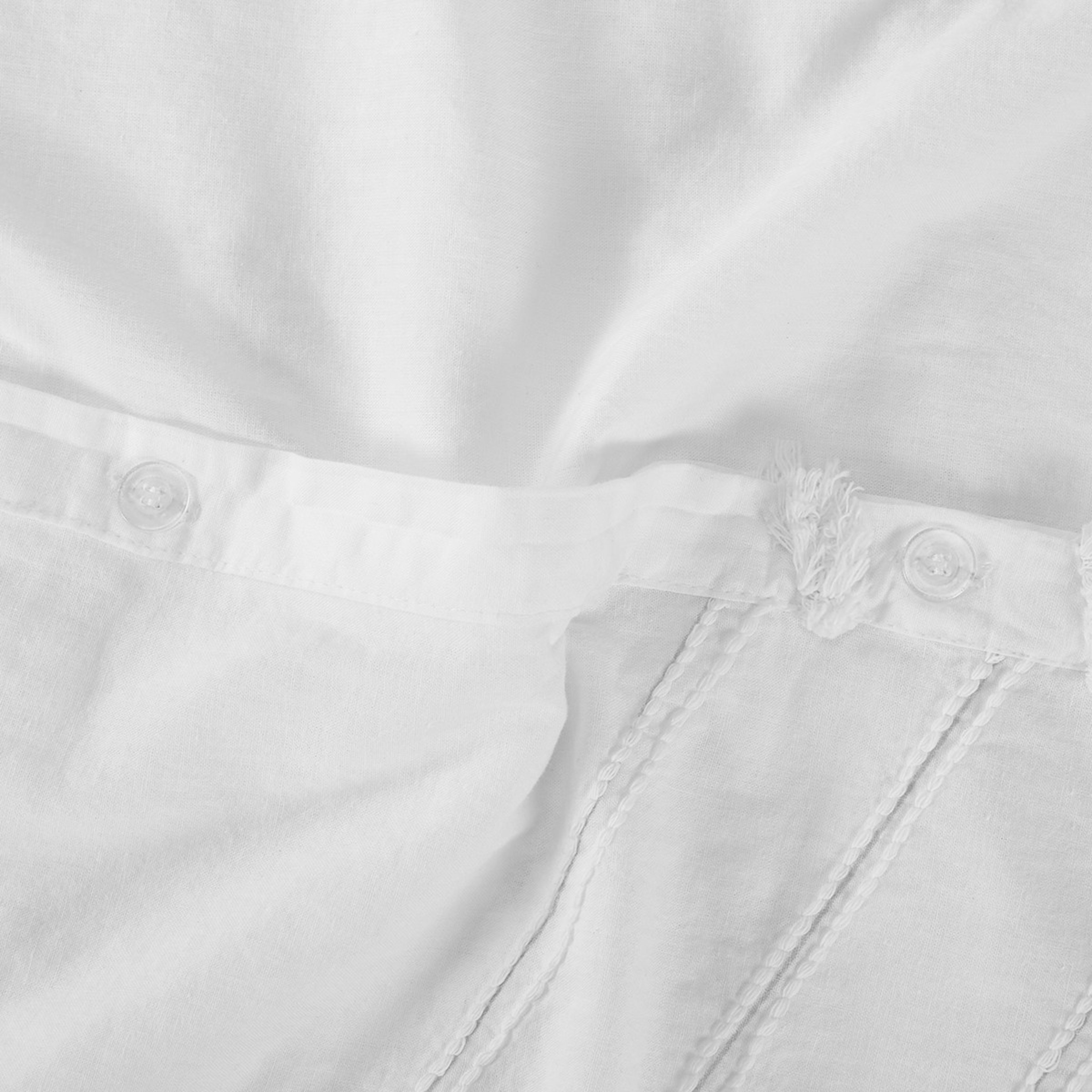 Tarni Cotton Quilt Cover Set - Super King Bed, White - Kmart