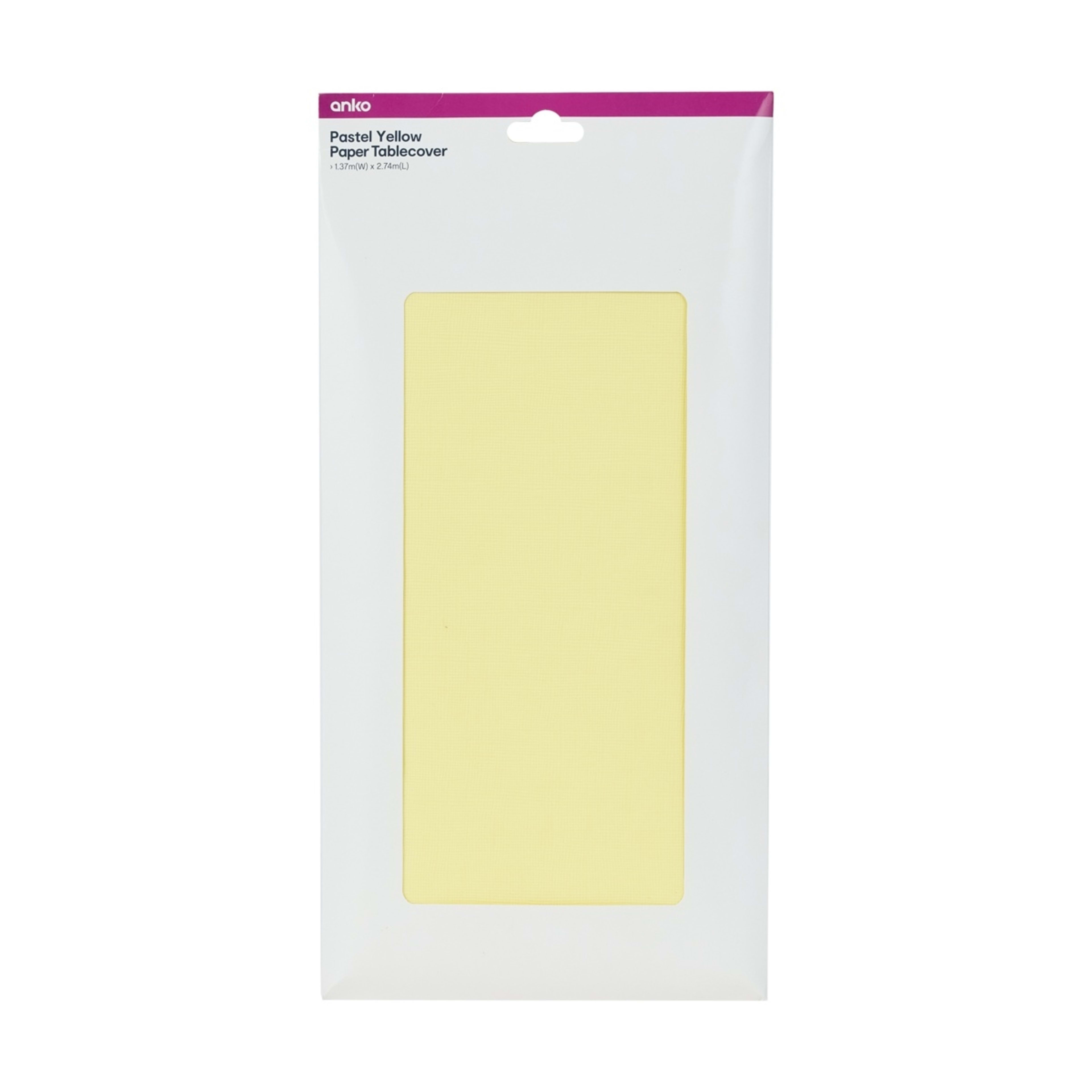 3 Paper Tablecover - Pastel Yellow, 3 of 3