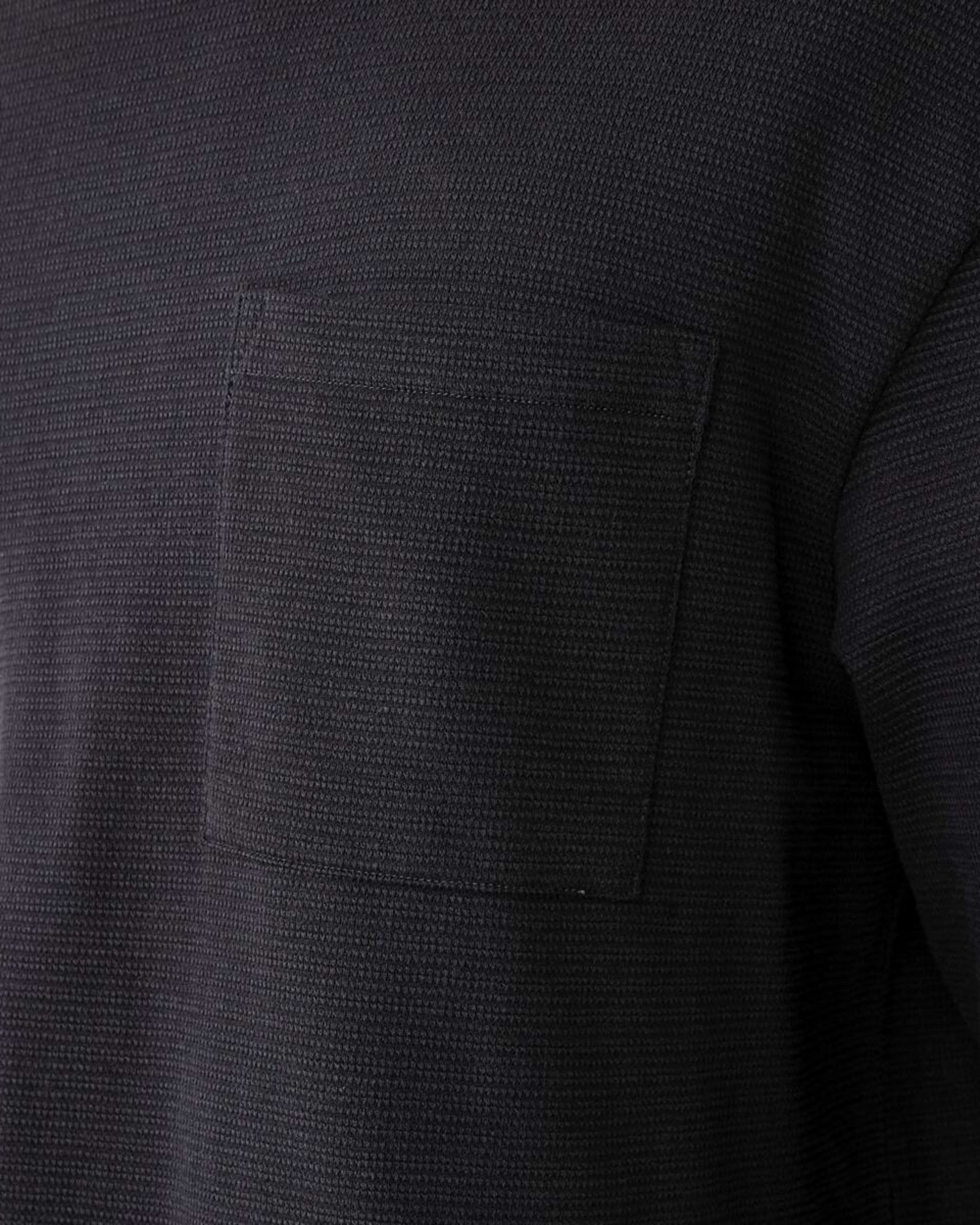 5 Long Sleeve Oversized Textured T-shirt Oyster Black, 5 of 5