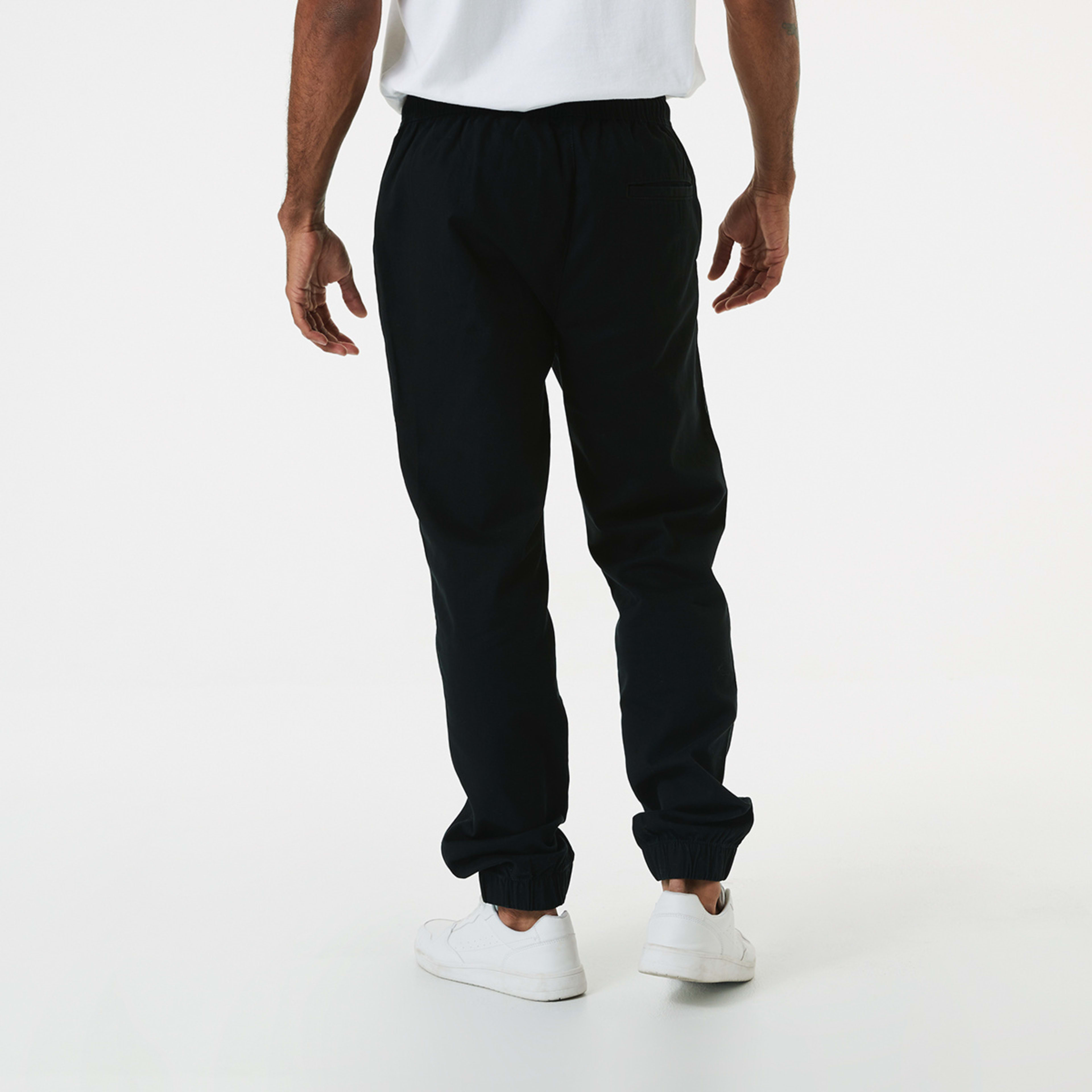 3 Elastic Waist Jogger Pants Black, 3 of 5