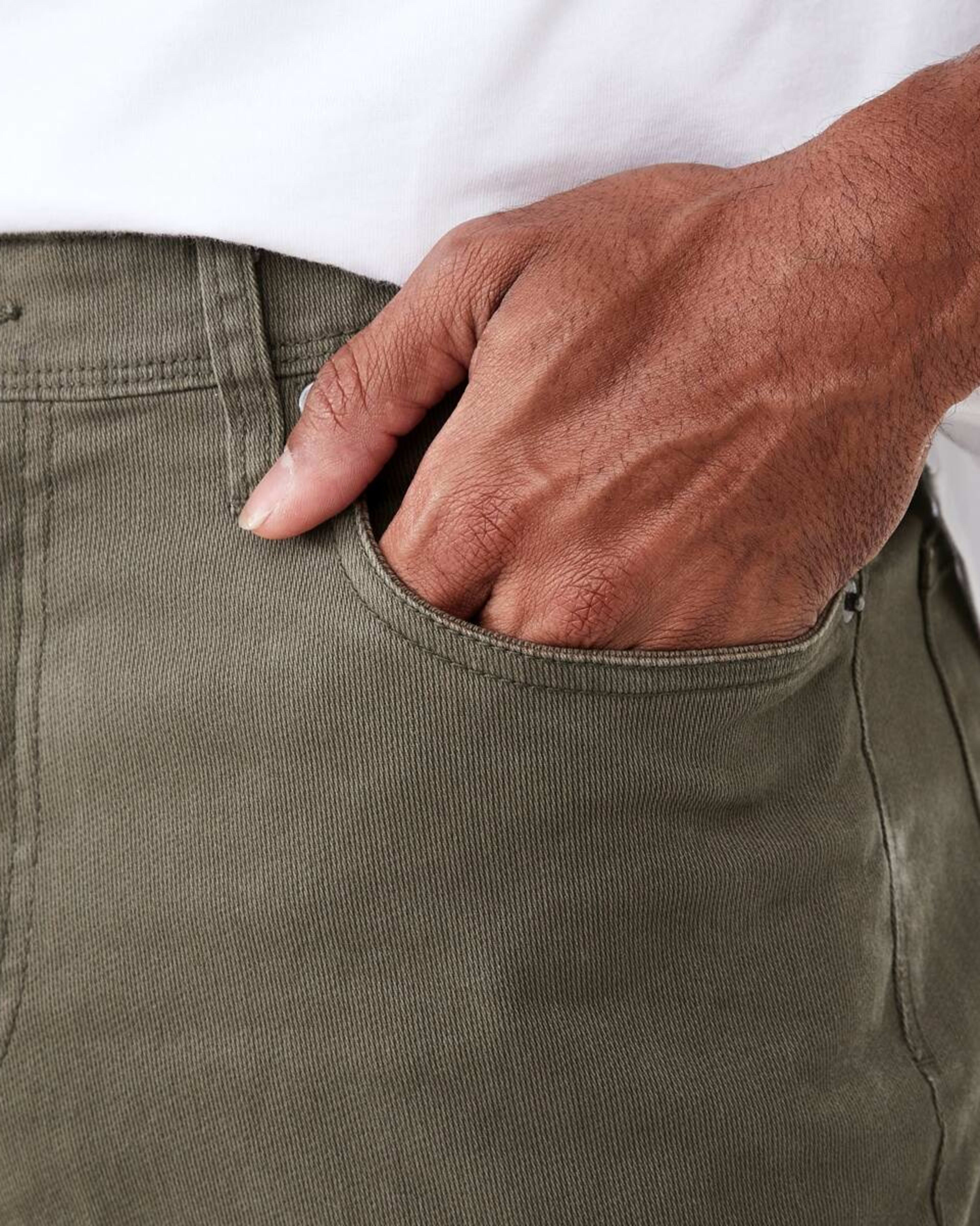 5 Straight Textured Jeans Stone Green, 5 of 5