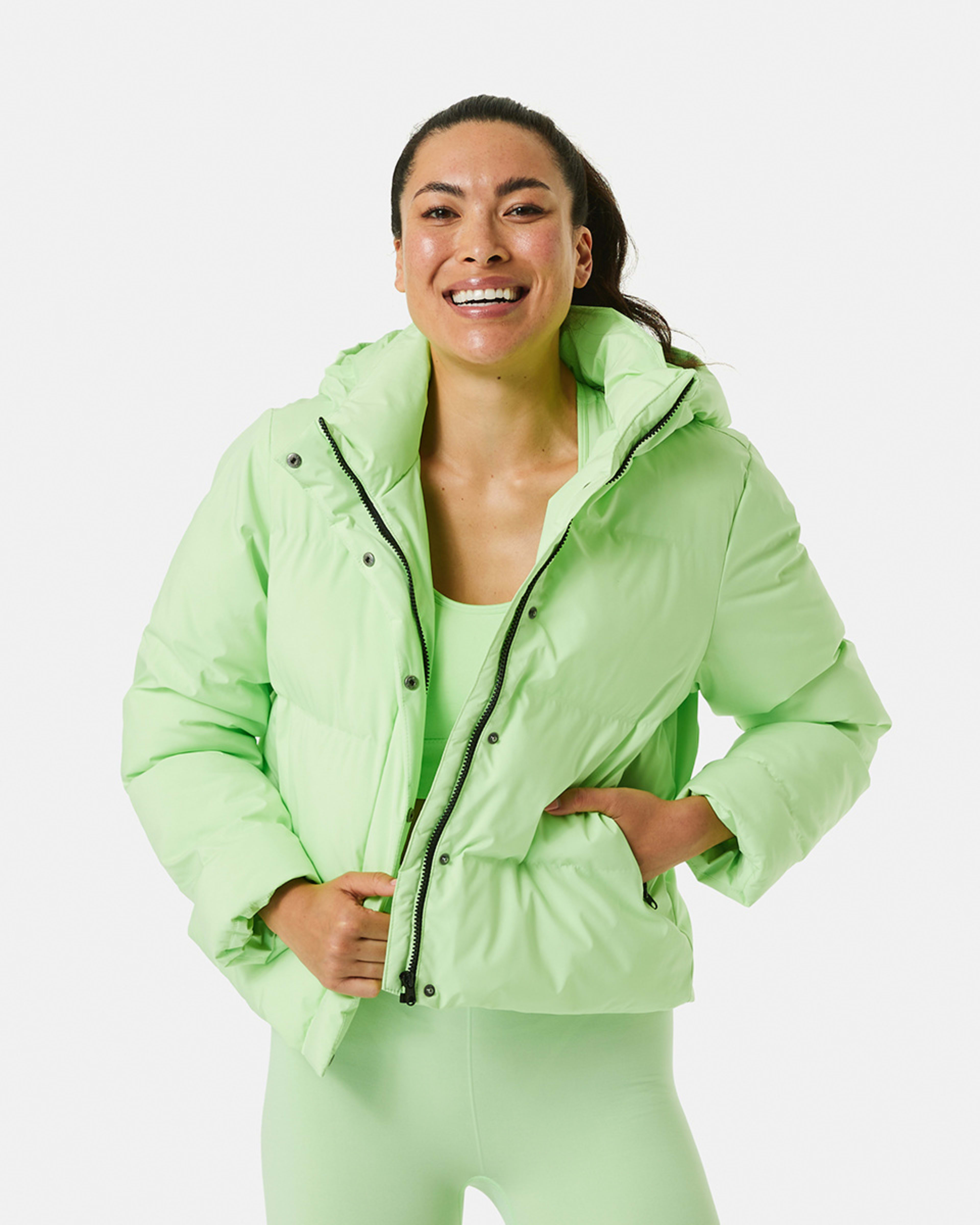 Active Womens Bonded Crop Puffer Jacket Kmart
