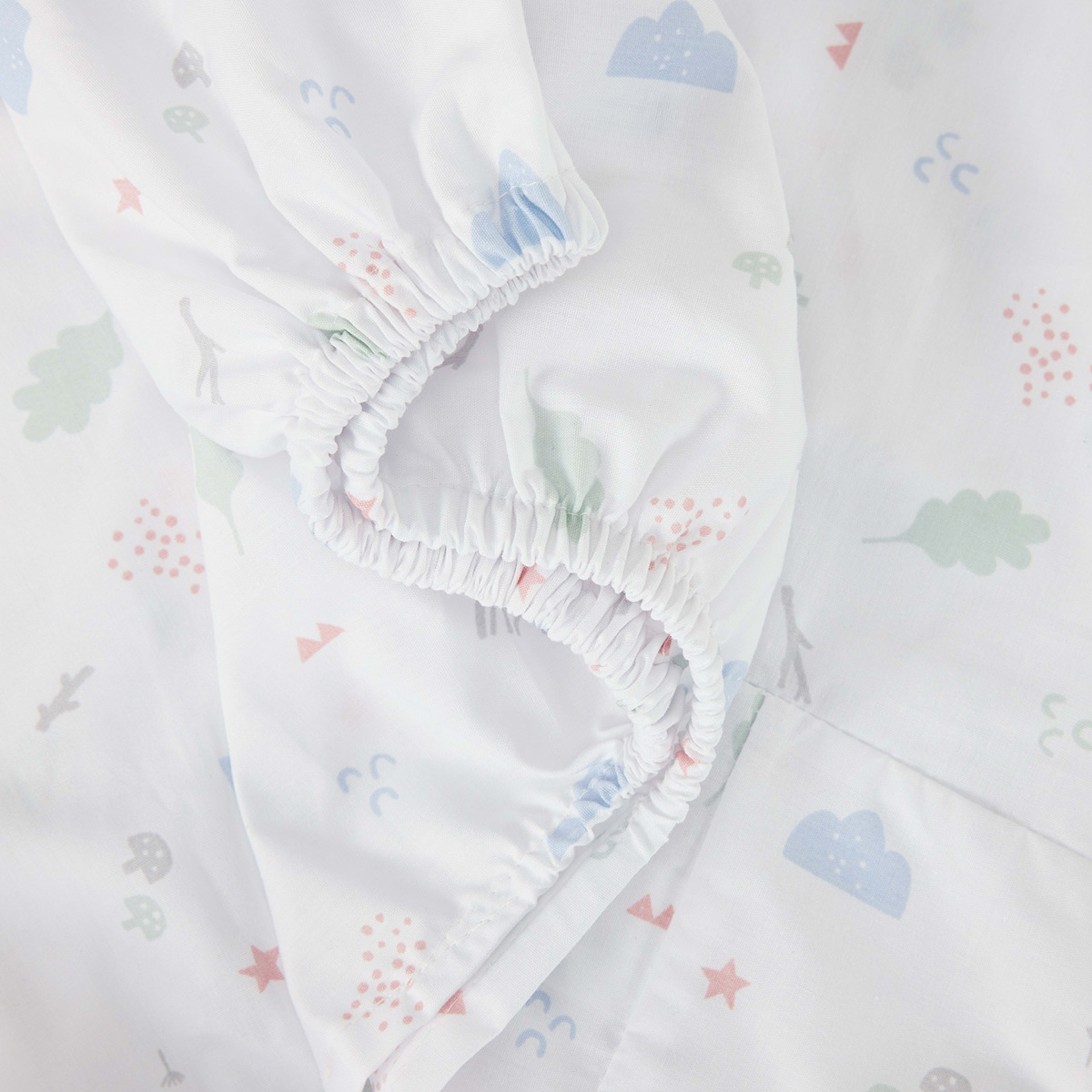 2 Pack Organic Cotton Fitted Sheets Squiggle Kmart