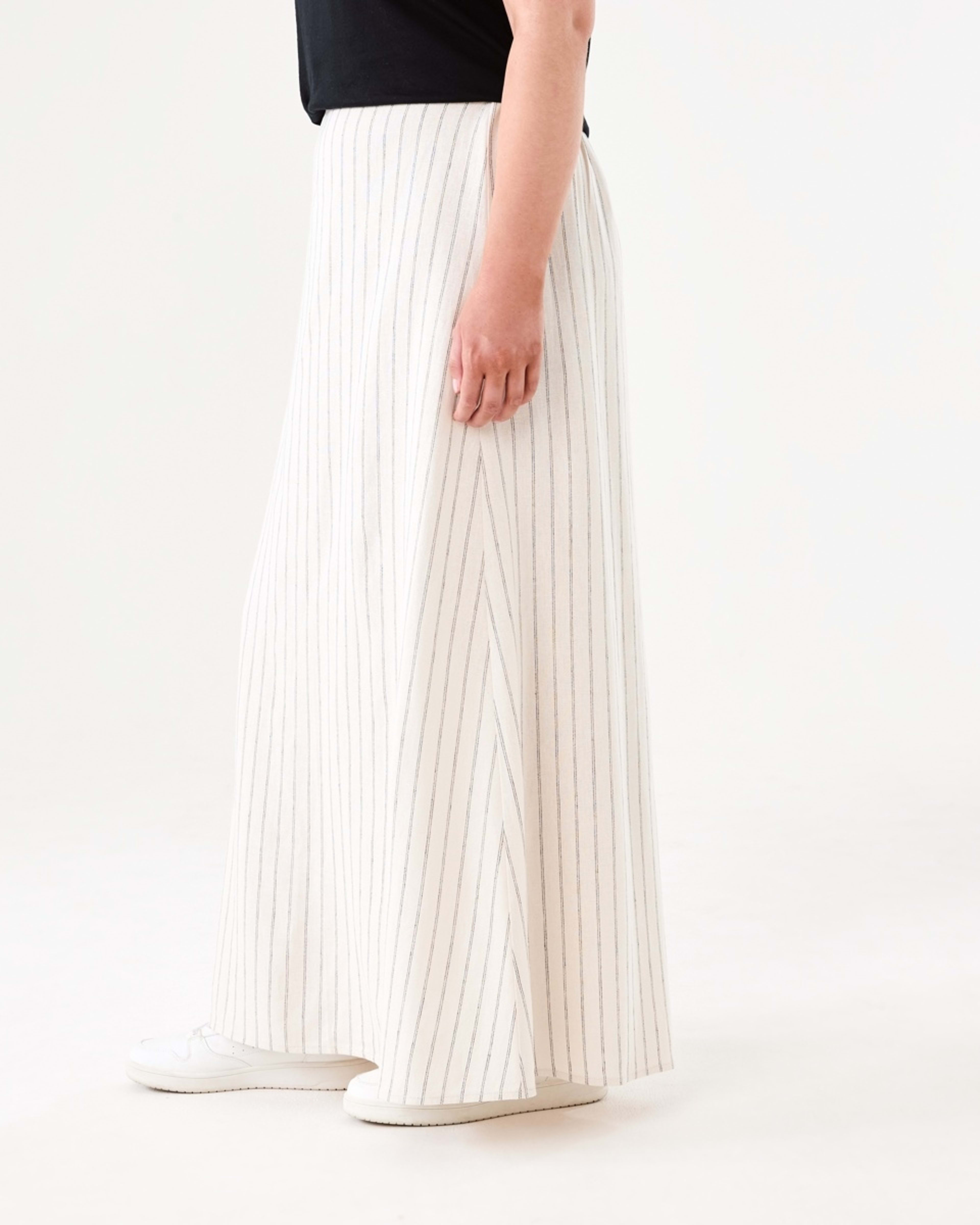 2 Linen Blend Maxi Skirt DOUBLE STRIPE, 2 of 4
