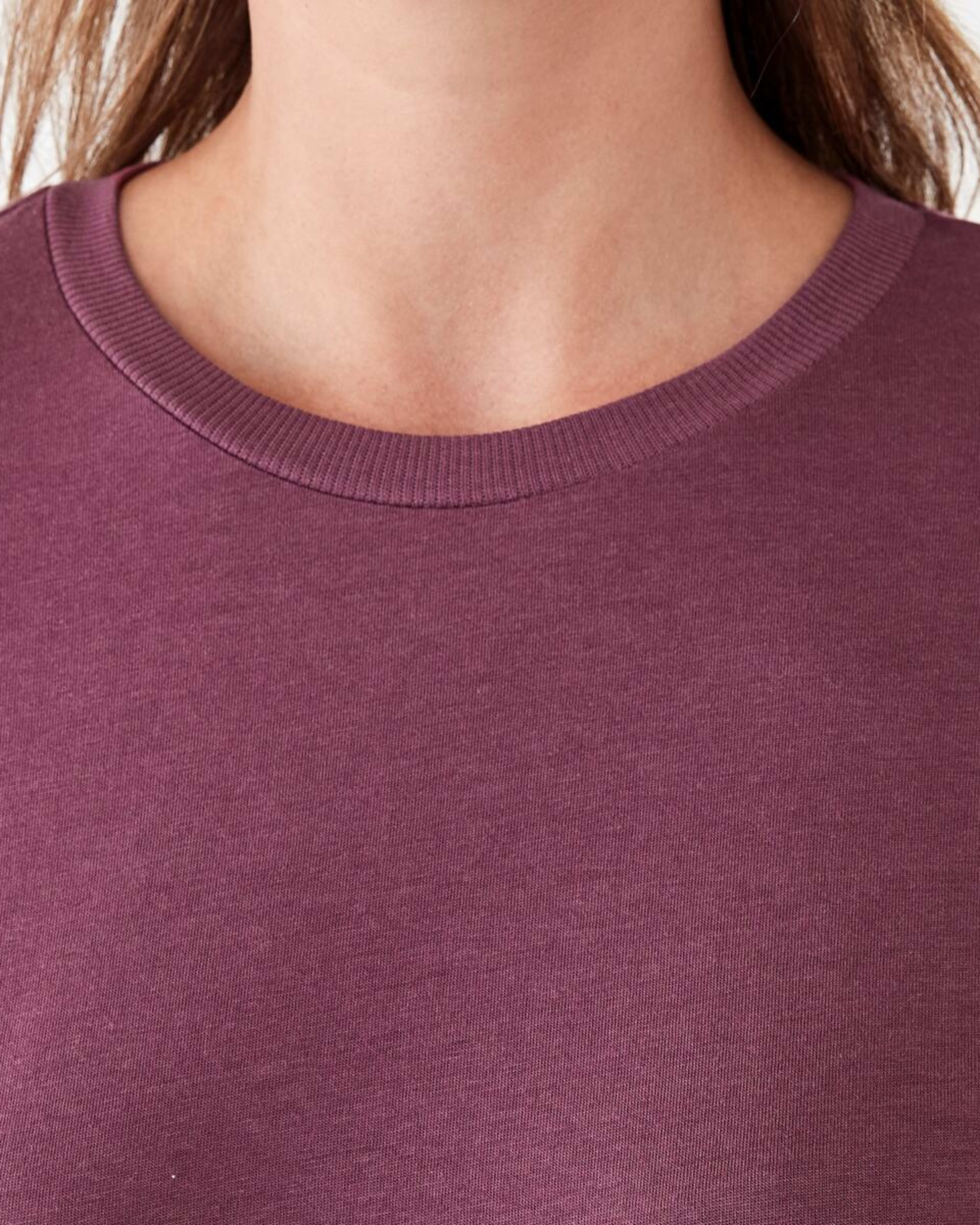 5 Short Sleeve Cotton Modal T-shirt CRUSHED BERRY, 5 of 5