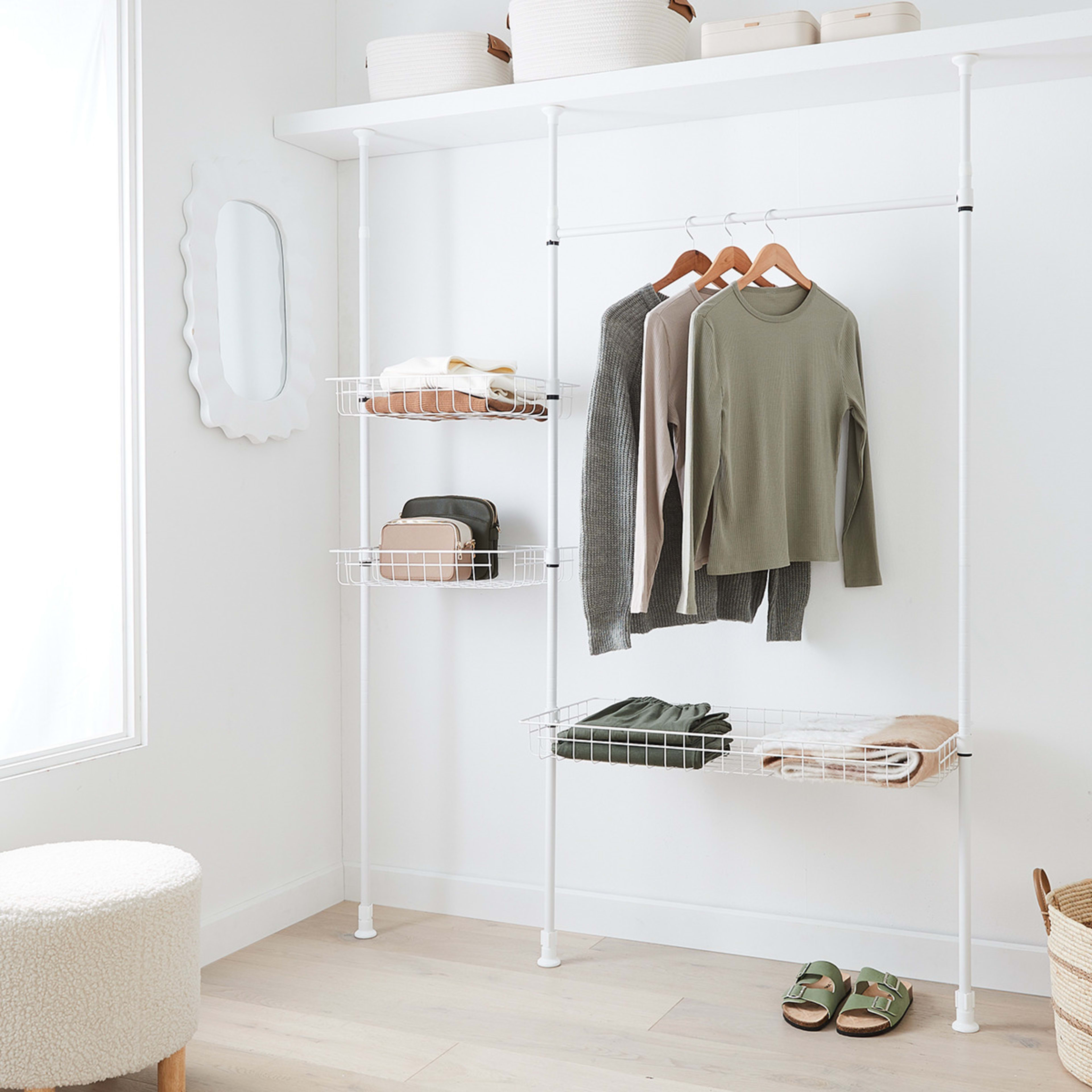 3 Telescopic Shelving Unit - White, 3 of 6