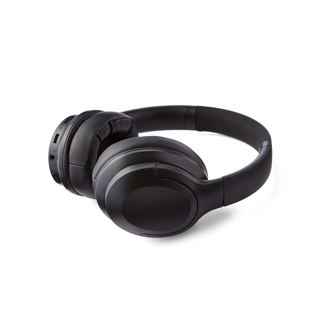 Bluetooth OverEar Headphones with Noise Cancelling Black Kmart