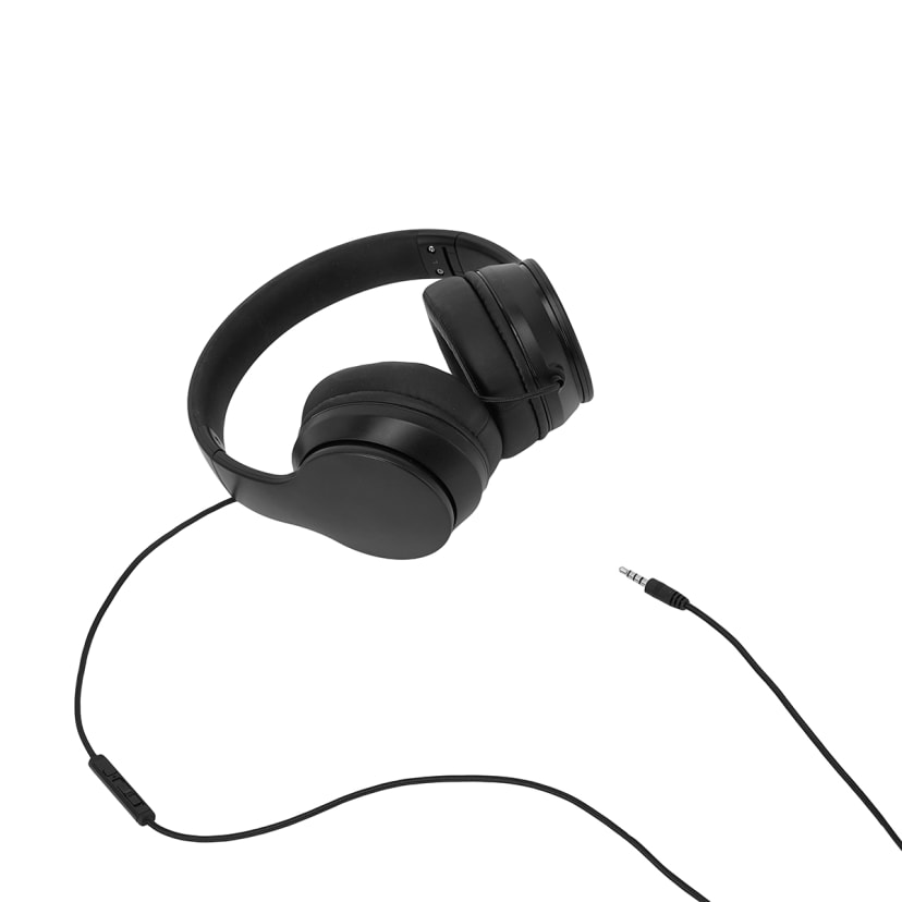 OverEar Wired Headphones Black Kmart