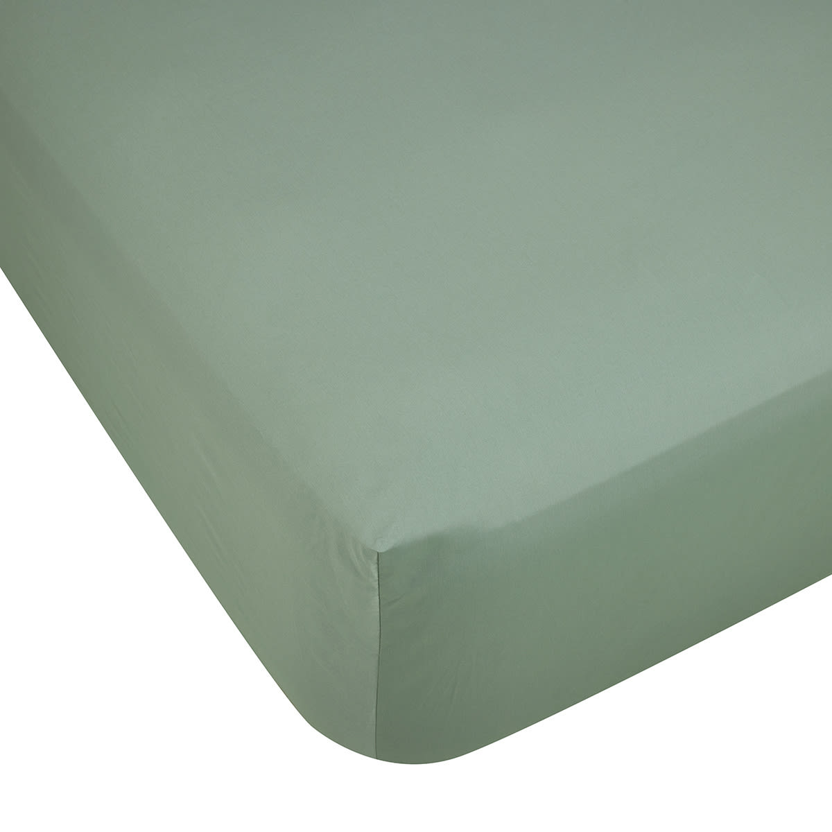 500 Thread Count Australian Grown Cotton Fitted Sheet Queen Bed, Sage