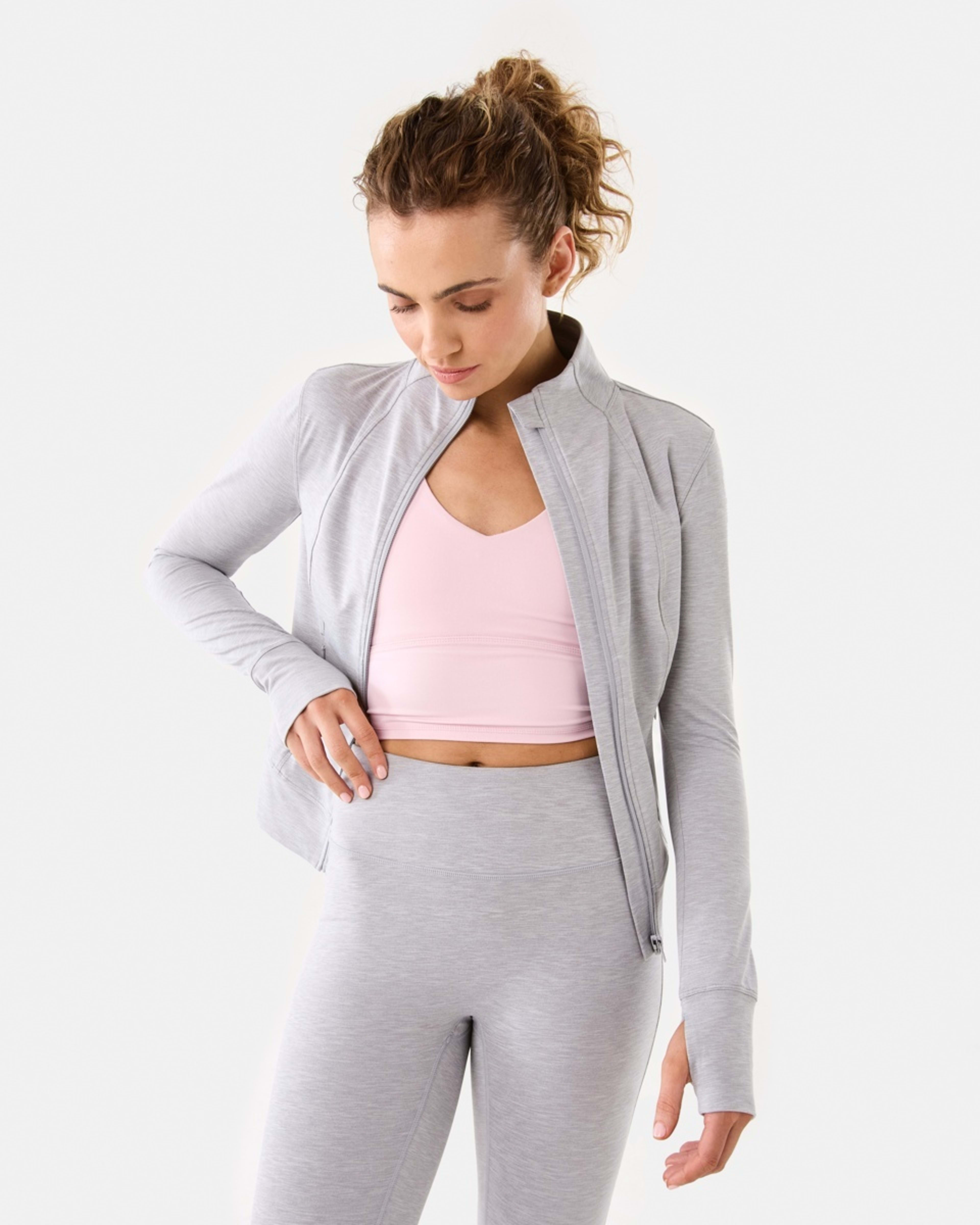 1 Active Womens Soft Touch Jacket Grey Marle