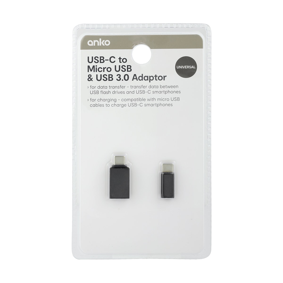 USBC to Micro USB & USB Adaptor Kmart