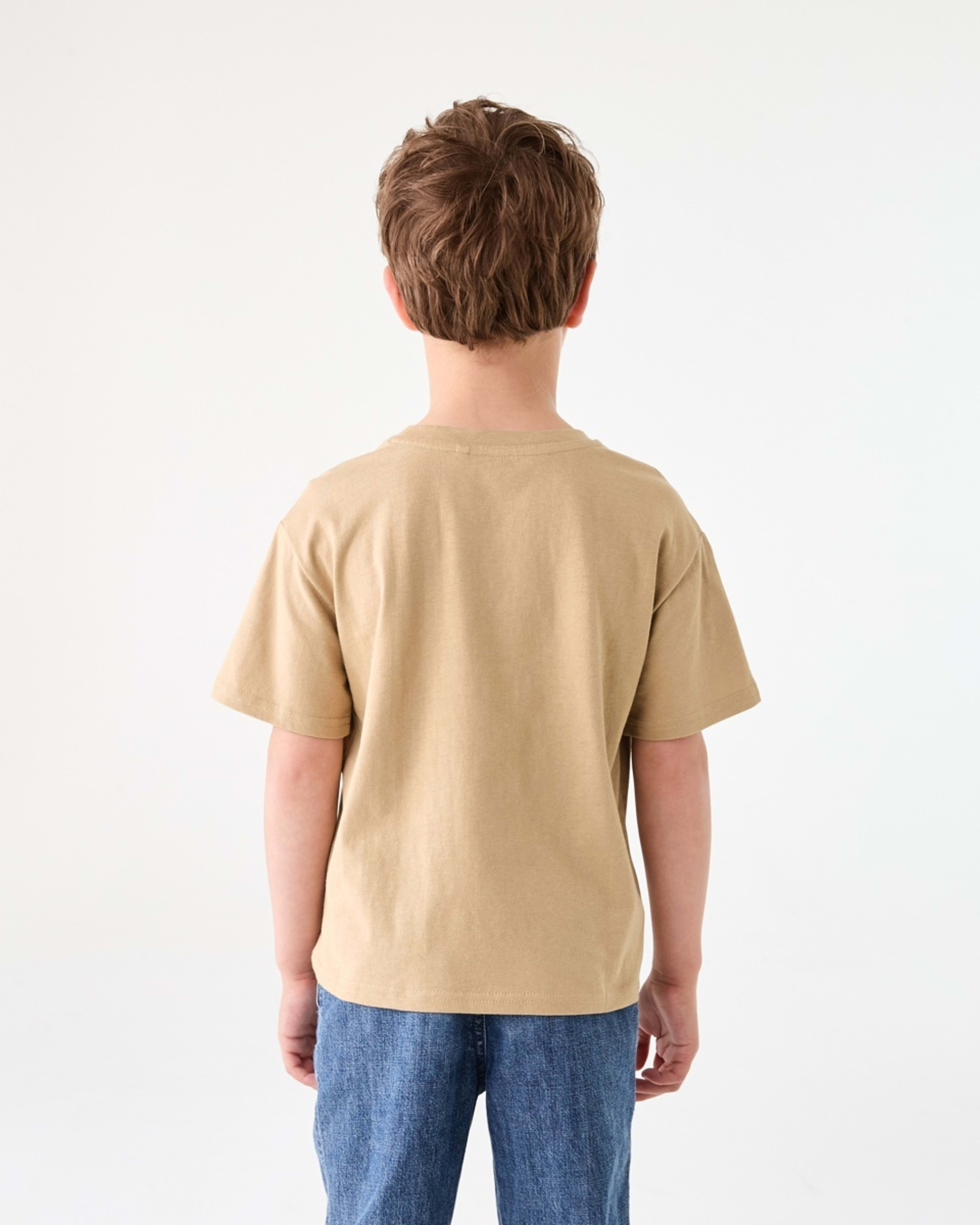 2 Chest Print T-shirt WORKING DIGGERS LIGHT BROWN, 2 of 6