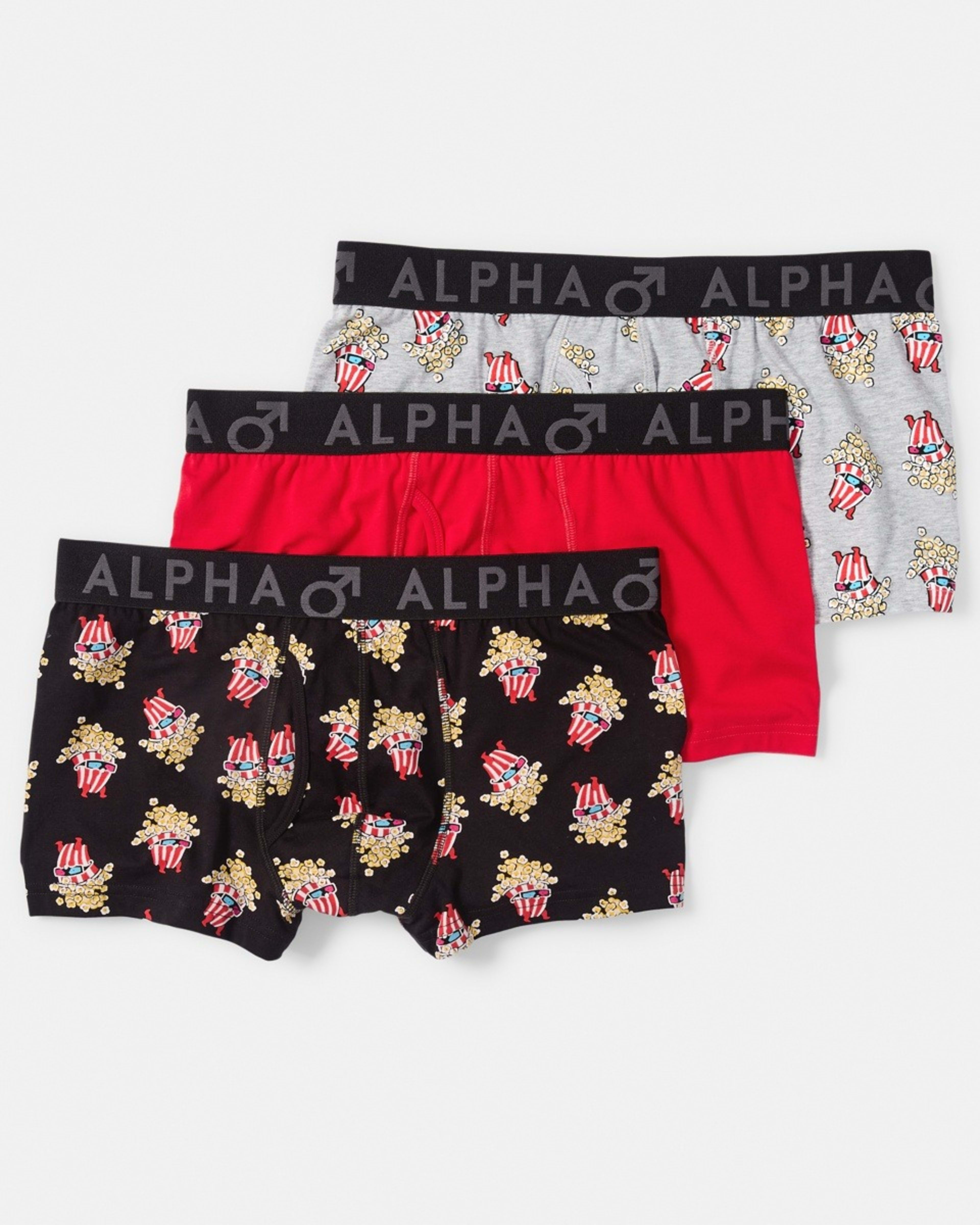 1 3 Pack Fly Front Print Trunks Popstars