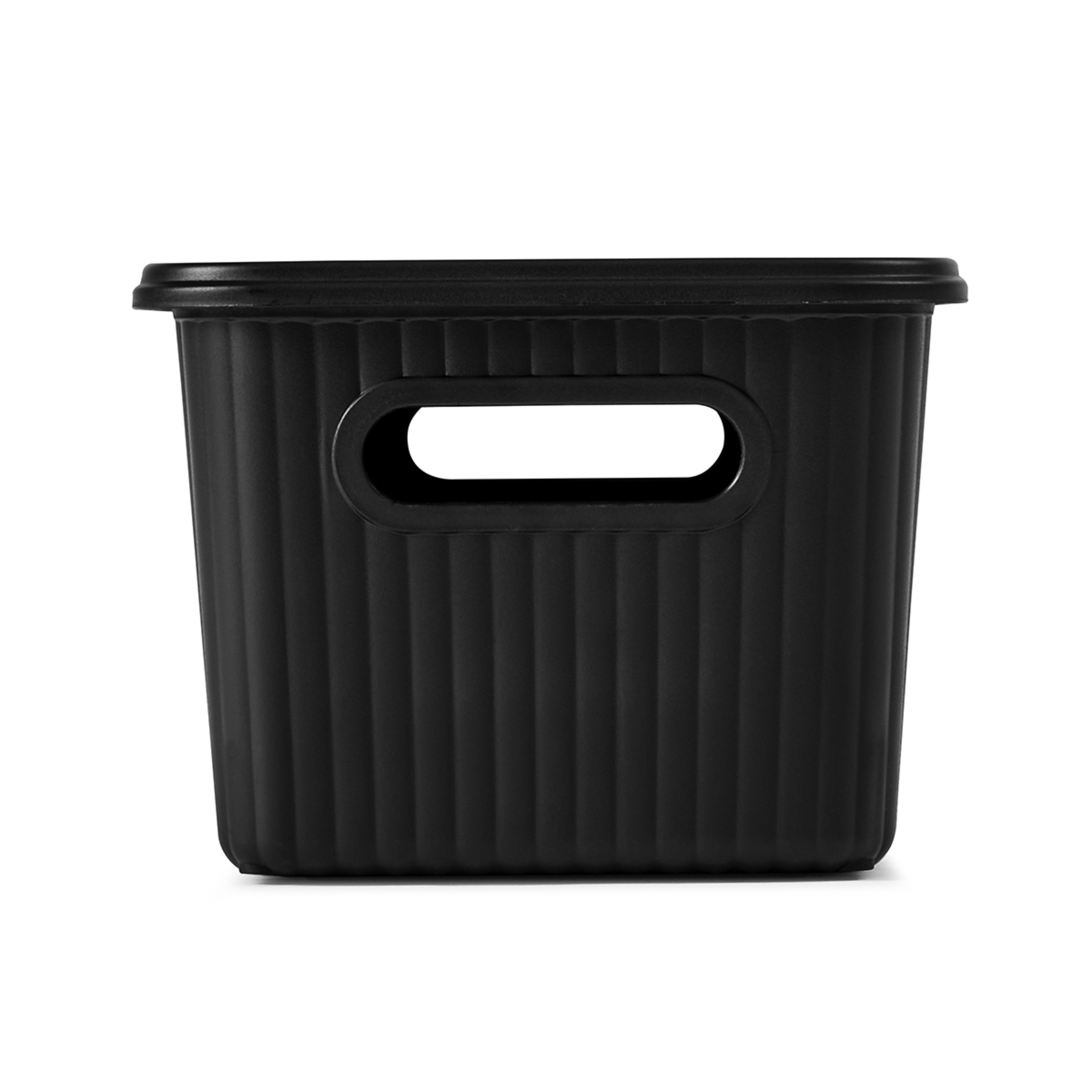 6 5L Ribbed Container - Black, 6 of 10
