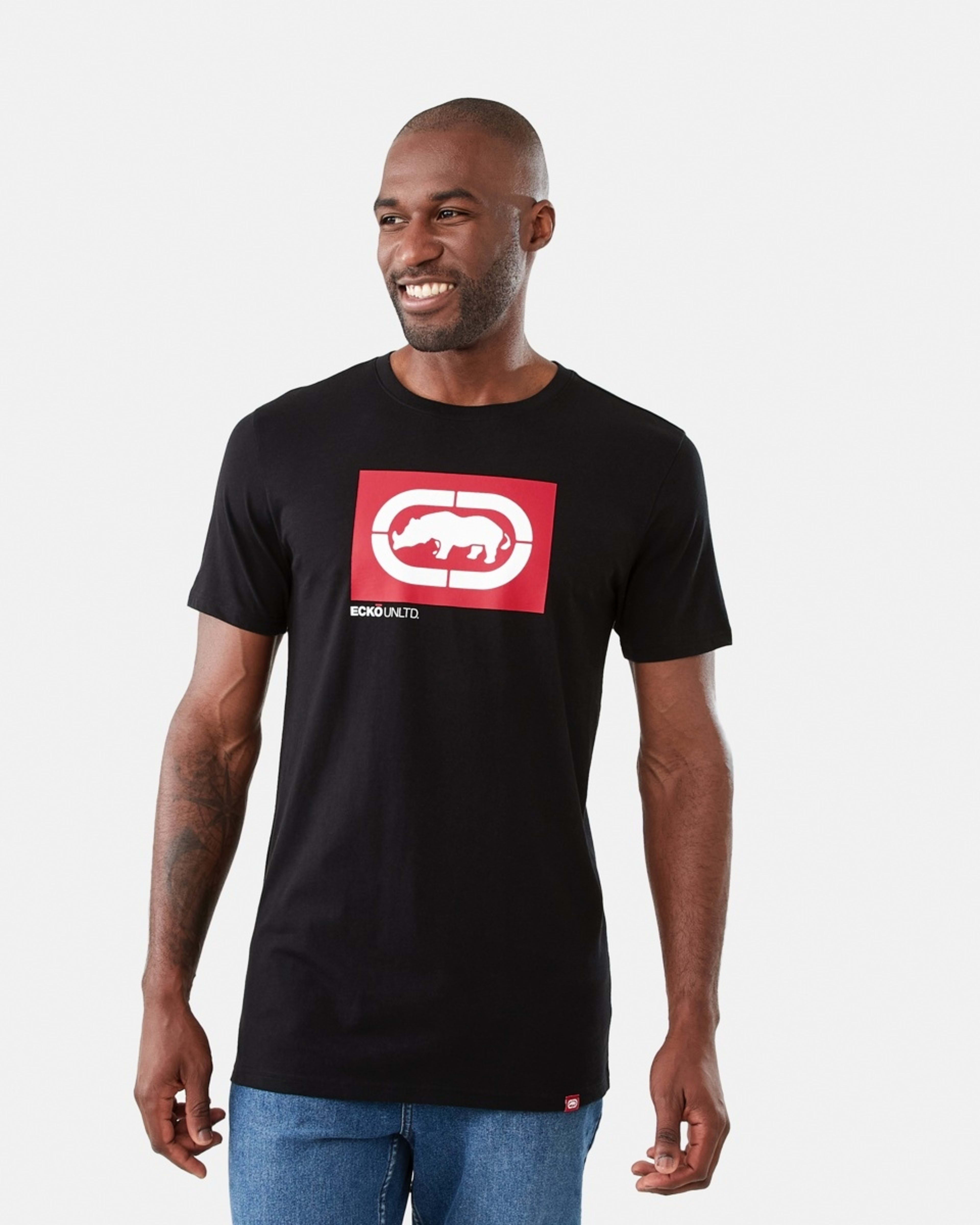 1 Ecko License Longline T-shirt Black