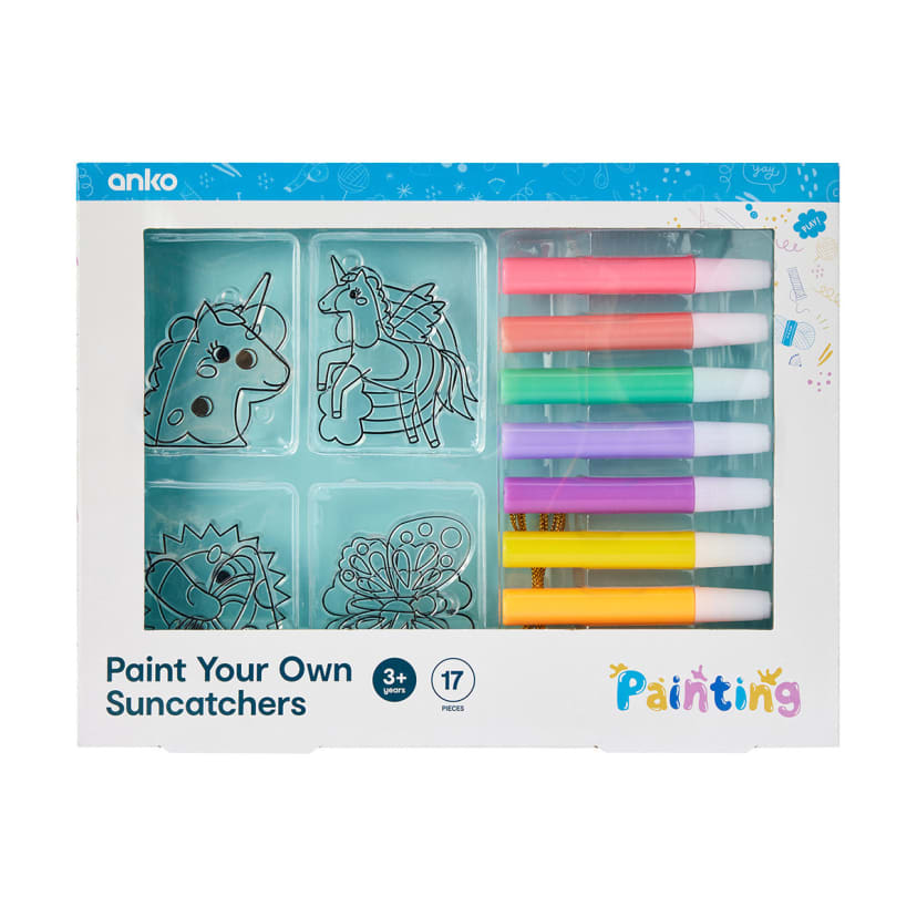 17 Piece Paint Your Own Suncatchers Kmart